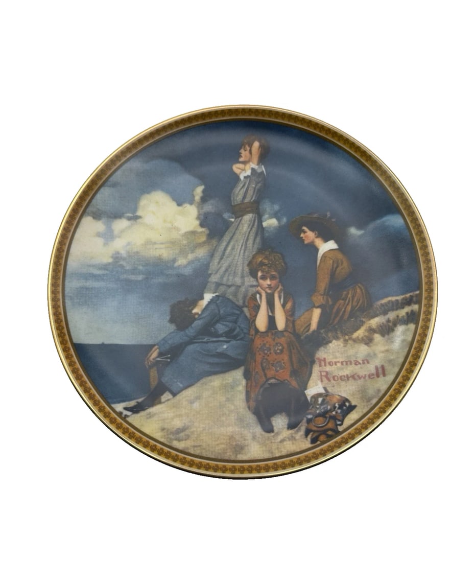 Waiting on the Shore Rockwells Rediscovered Women Knowles Decorative Plate (1 of 5)