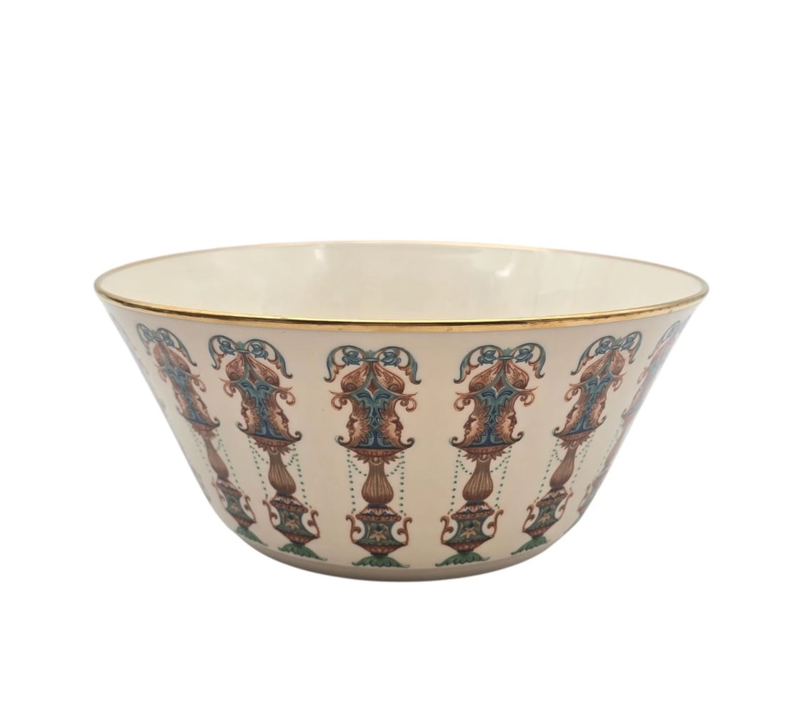 VTG Lenox China Lido Large 10 1/2" Serving Bowl Gold Trim (1 of 6)