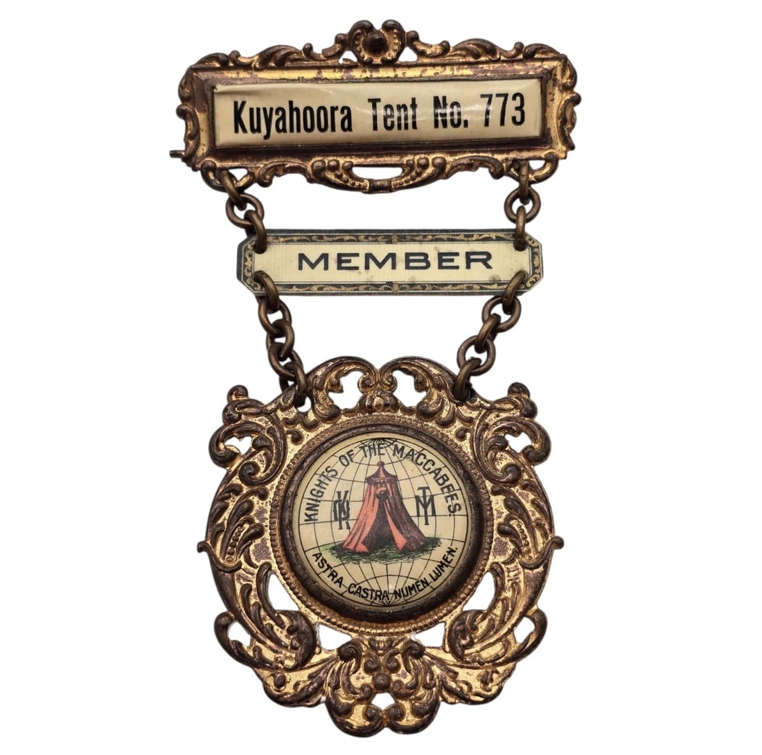 Vintage Knights of The Maccabees Member Badge Kuyahoora Tent No. 773 (1 of 6)