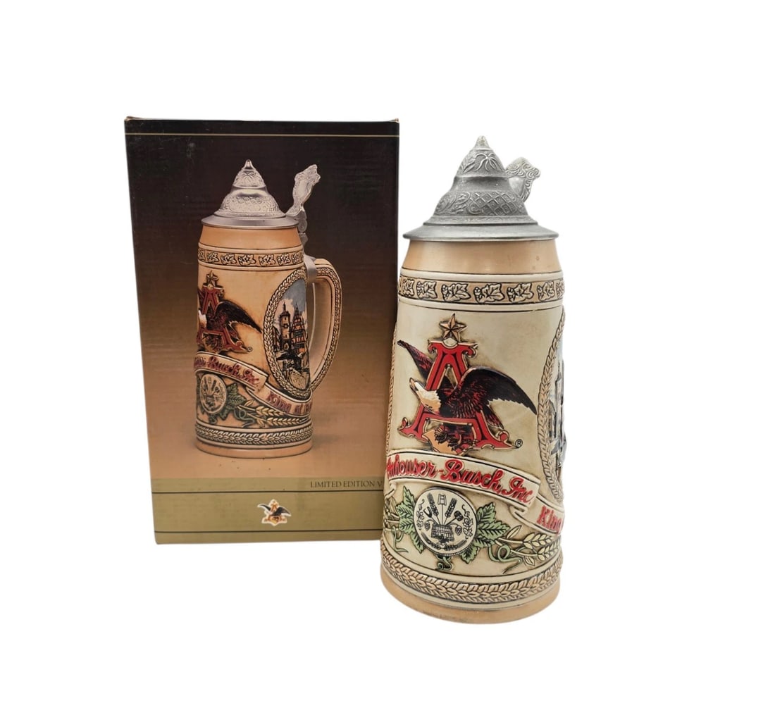 Budweiser Tomorrows Treasures Beer Stein Limited Edition Handcrafted M Series (1 of 6)