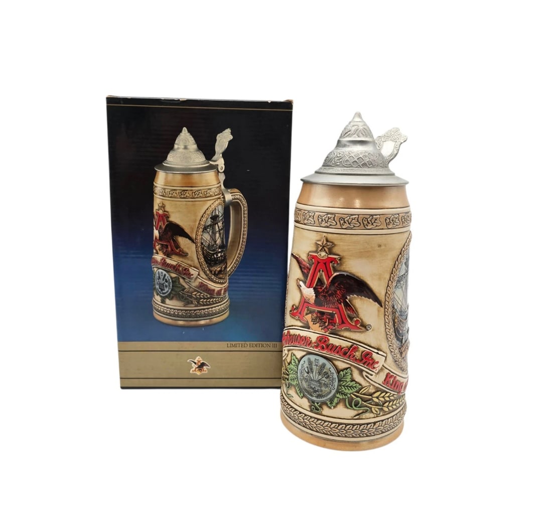 Budweiser Tomorrows Treasures Beer Stein Limited Edition Handcrafted G Series (1 of 6)