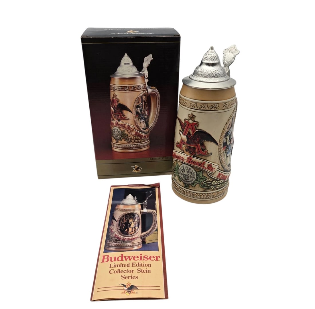 Budweiser Tomorrows Treasures Beer Stein Limited Edition Handcrafted J Series (1 of 6)