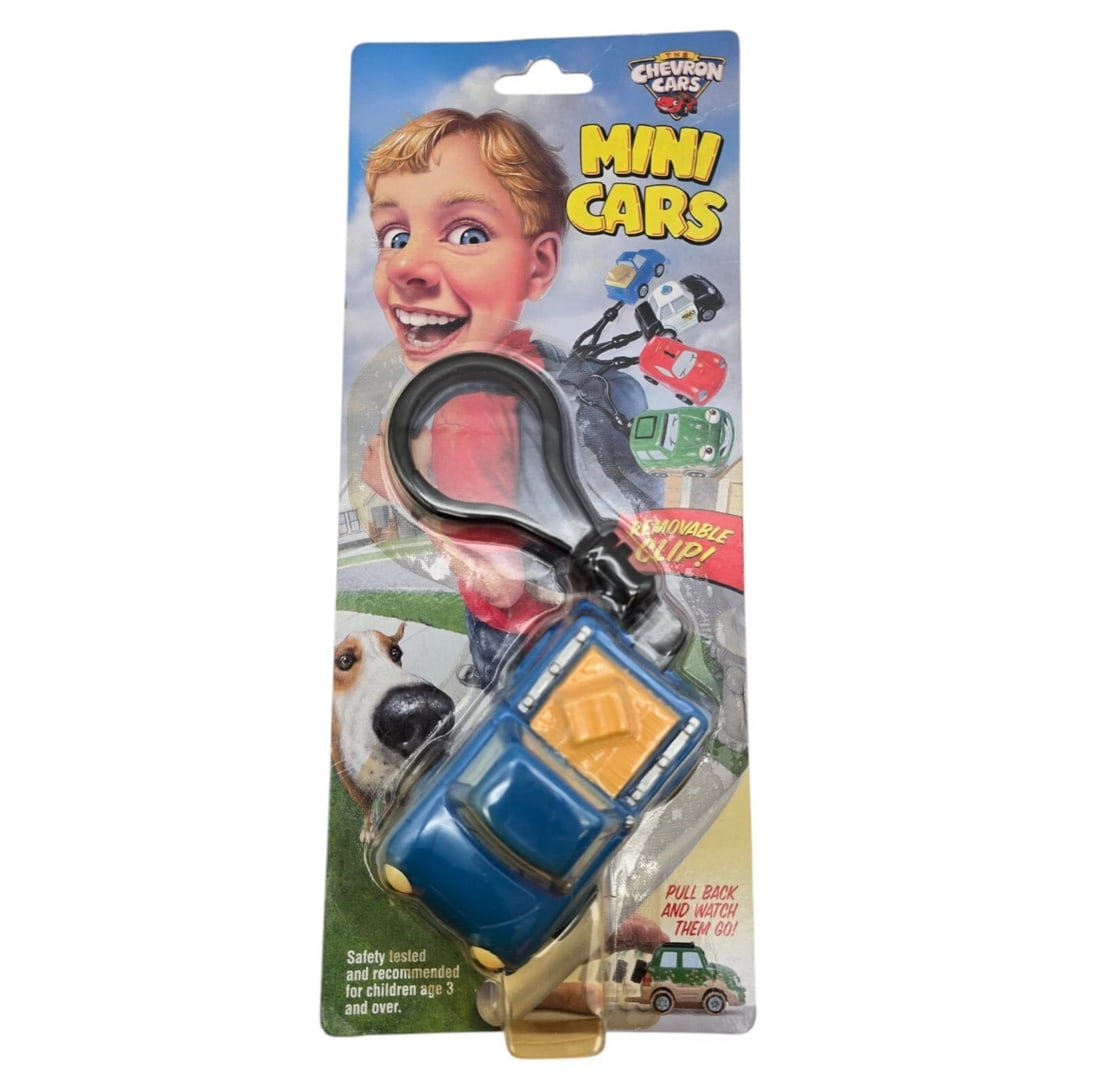 The Chevron Cars "Mini Cars" Blue Delivery Truck Pull-Back Vehicle with Removable Clip (1 of 3)
