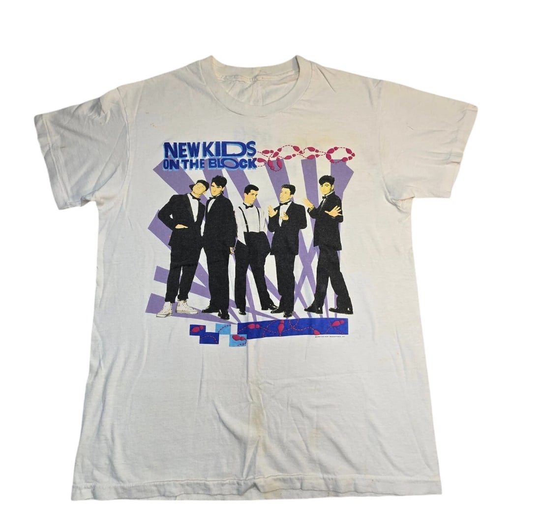 Original Vintage 1989 NEW KIDS ON THE BLOCK NKOTB tour Concert T-SHIRT Medium (1 of 9)