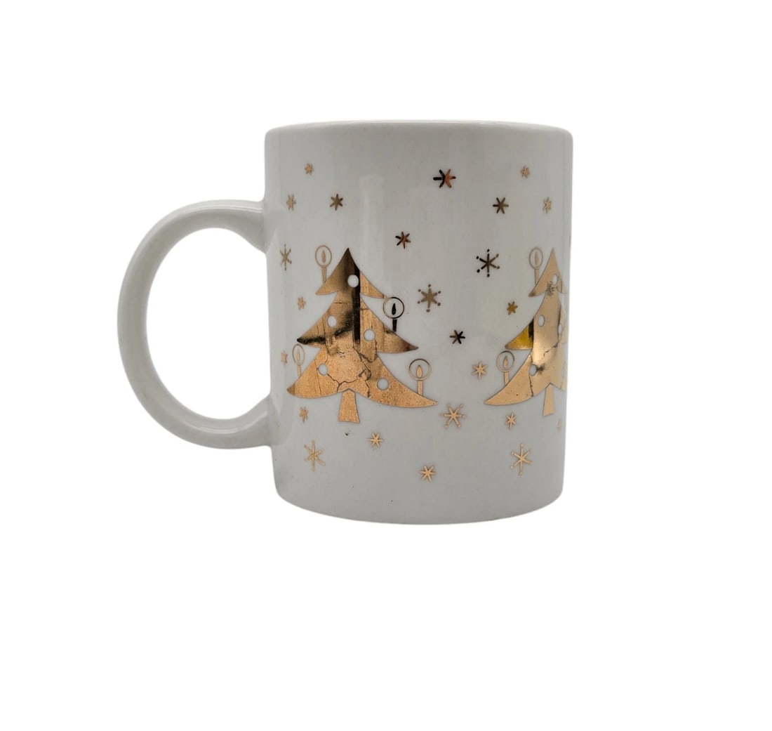 Studio Nova-Holiday Christmas Season Mug Golden Trees 3 Diameter (1 of 4)