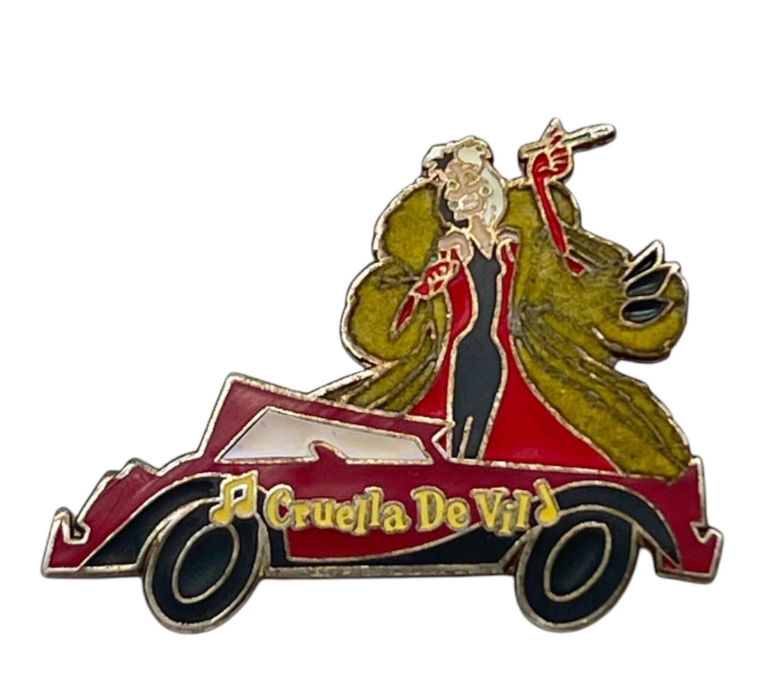 Cruella De Vil Smoking Cigarette in Red Car Disney Store Pin Magical Musical Pin (1 of 3)