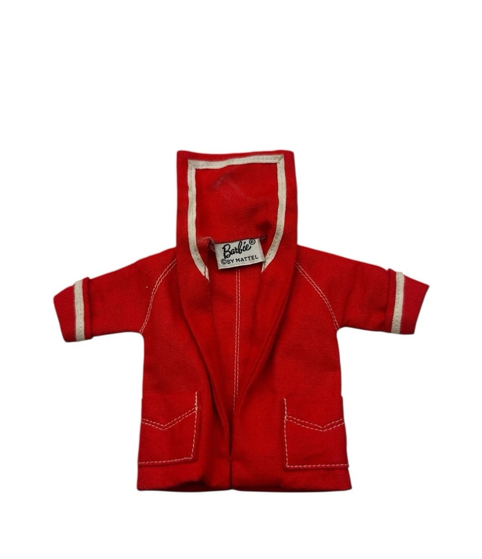 Vintage Barbie Doll Clothes Jacket Red Resort Set 1960s (1 of 3)