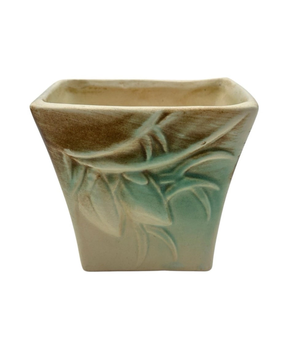 VTG McCoy Pottery Rustic Jardinière Planter Lily Bud 1940s (1 of 7)