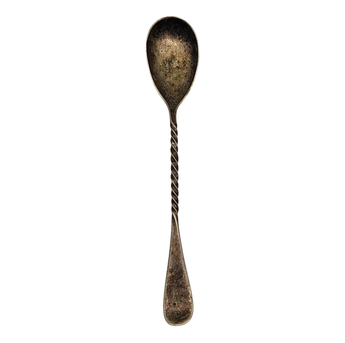 Hotel Demitasse Spoon Twist Handle Silver Tone Plate Vintage Antique (1 of 3)