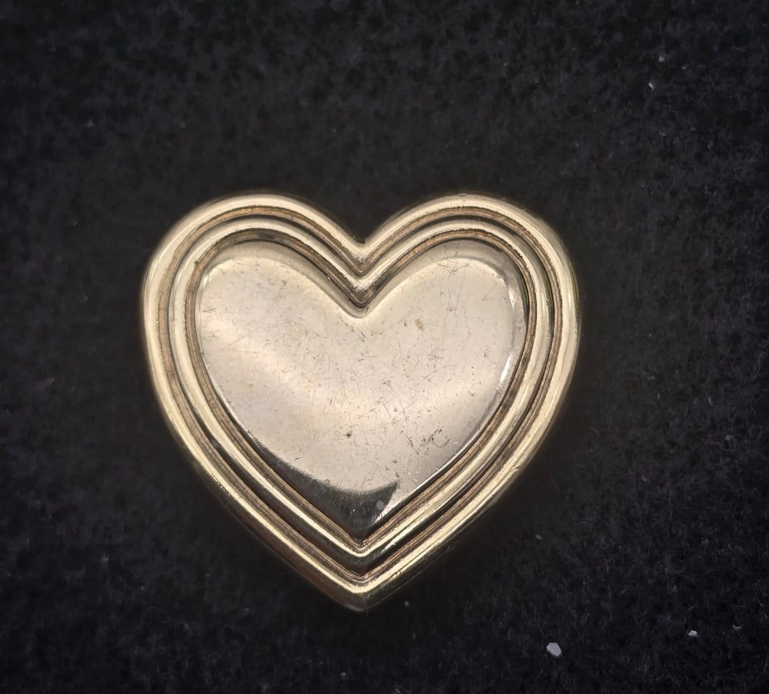 Vintage The Variety Club Gold Tone Heart Brooch Pin 1" (1 of 3)