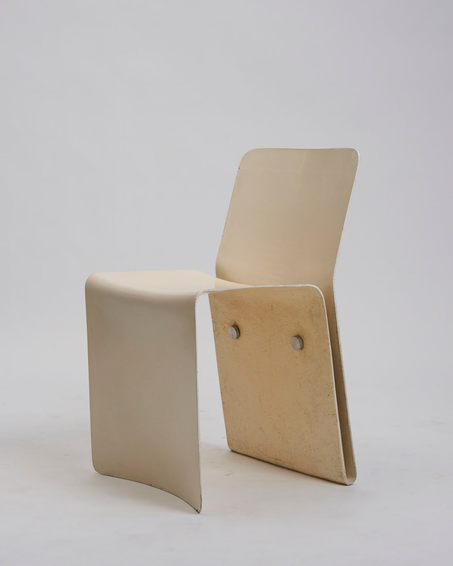Pair of Dining Chair by Michel Boyer, 1968 Molded and painted fiberglass (1 of 6)