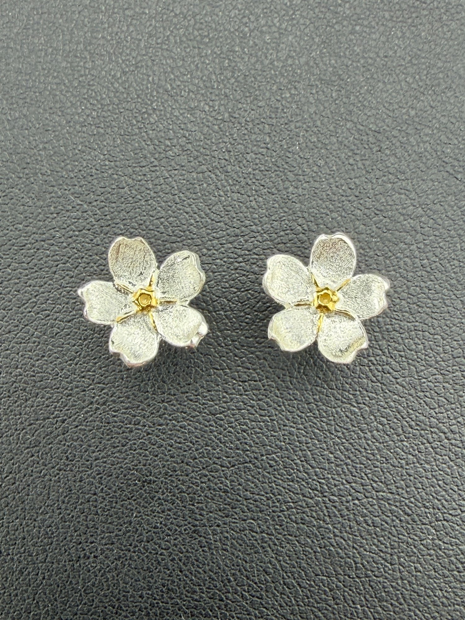 Stud Earrings Brand New Solid 925 Sterling Silver Stamped Gold Electroplated