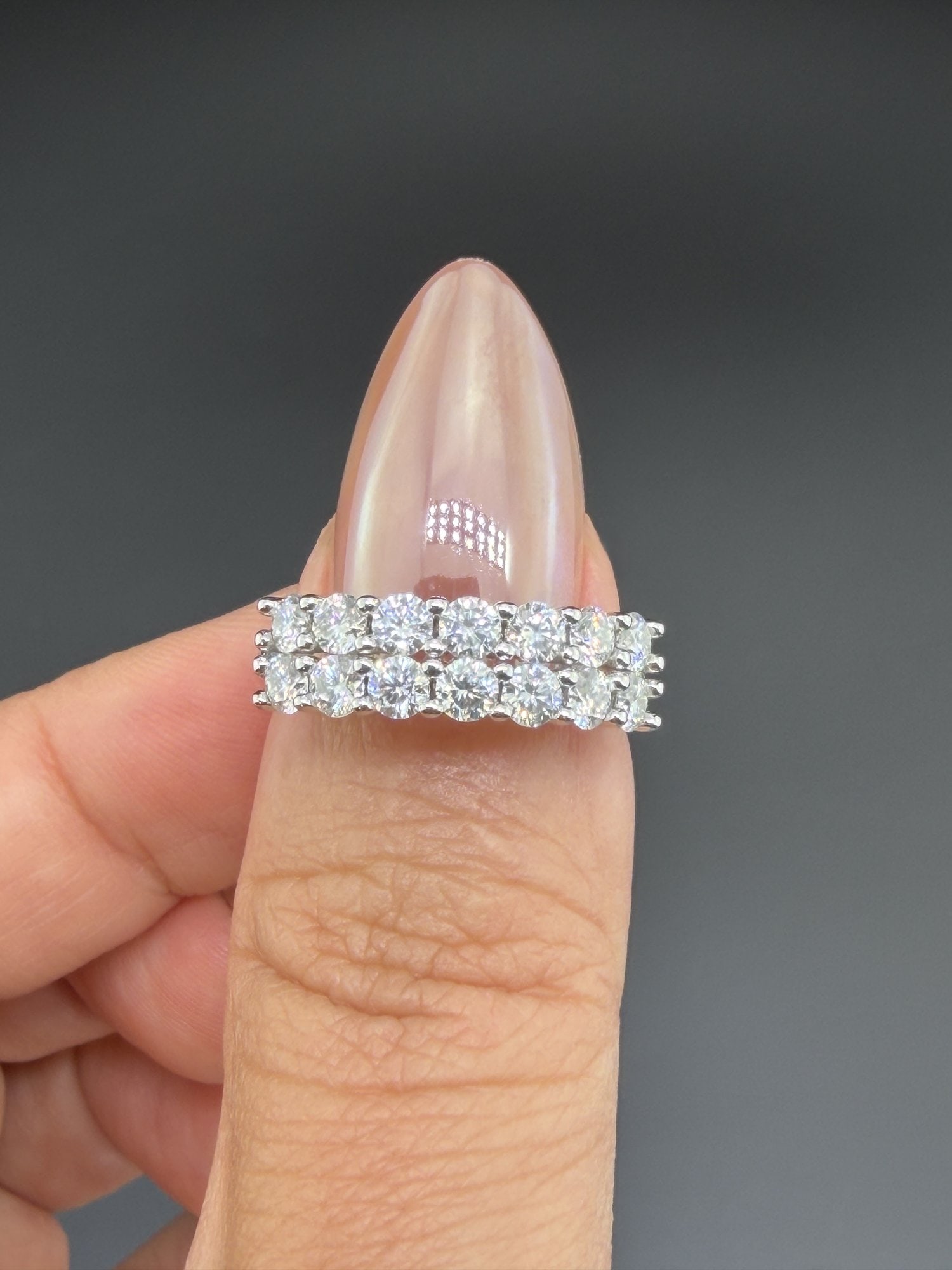 Brand New Moissanite Ring With GRA Certificate Solid 925 Sterling Silver, 18K Gold Plated, Size