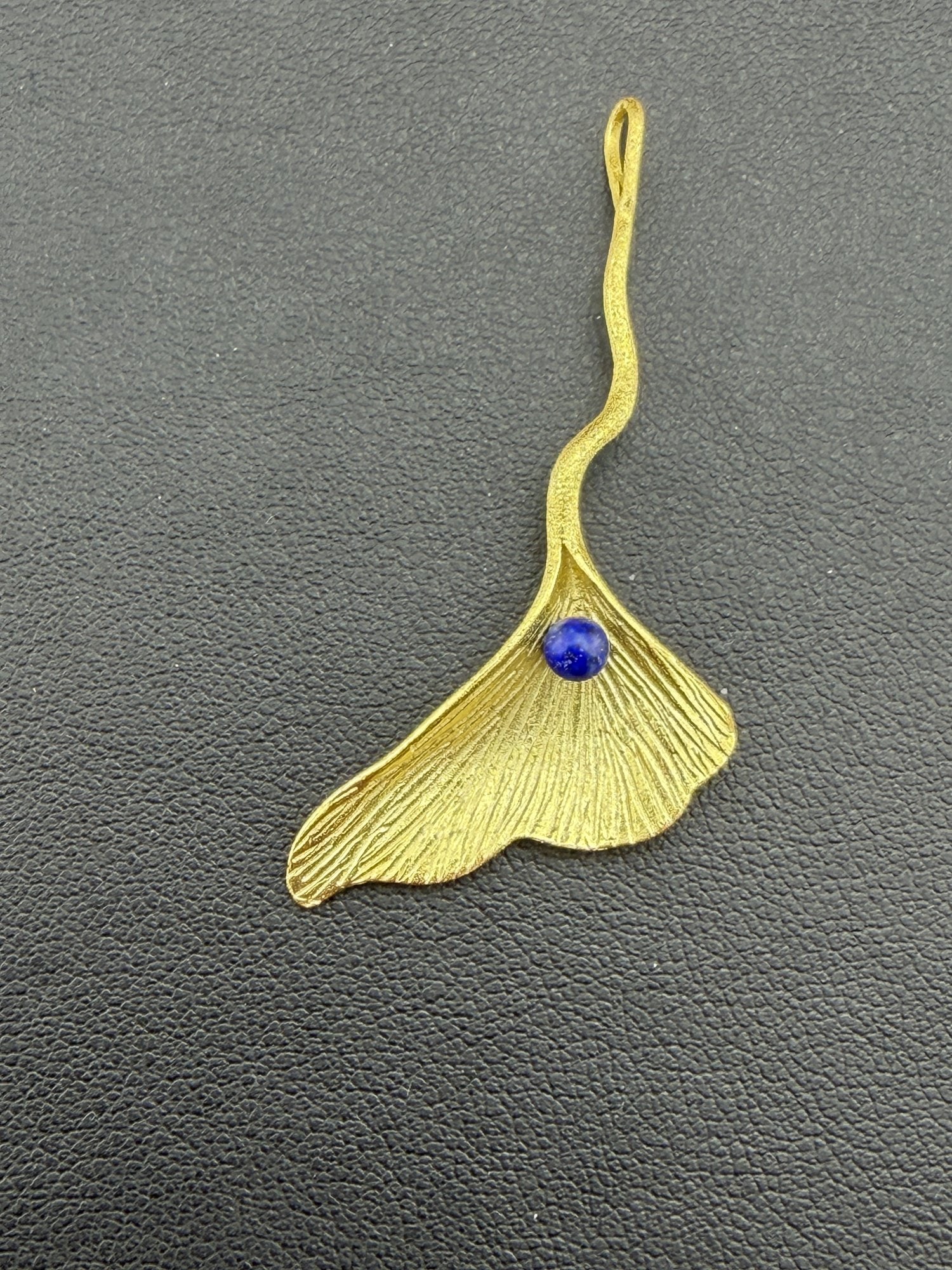 Lapis Lazuli Pendant Brand New Solid 925 Sterling Silver Stamped Gold Electroplated