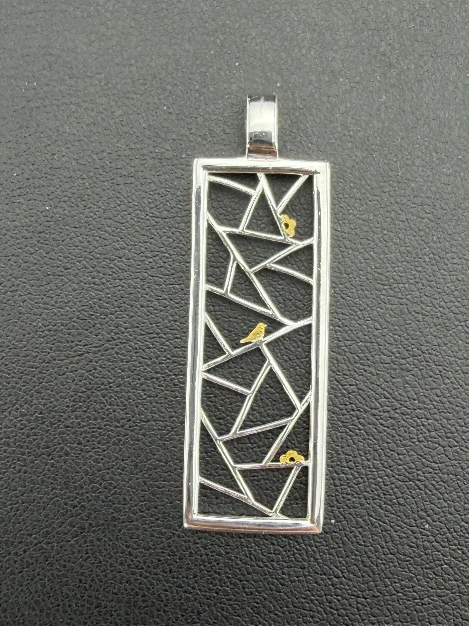 Pendant Brand New Solid 925 Sterling Silver Stamped Gold Electroplated