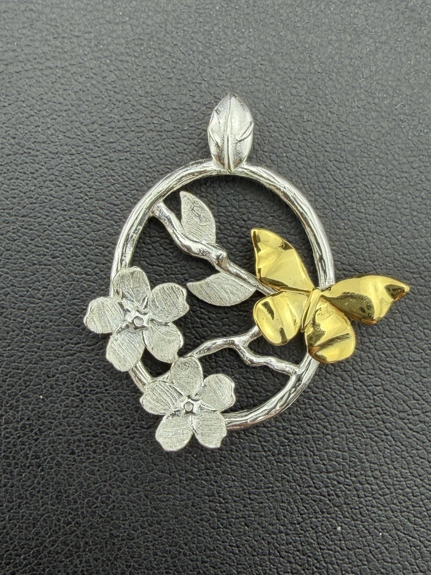 Pendant Brand New Solid 925 Sterling Silver Stamped Gold Electroplated