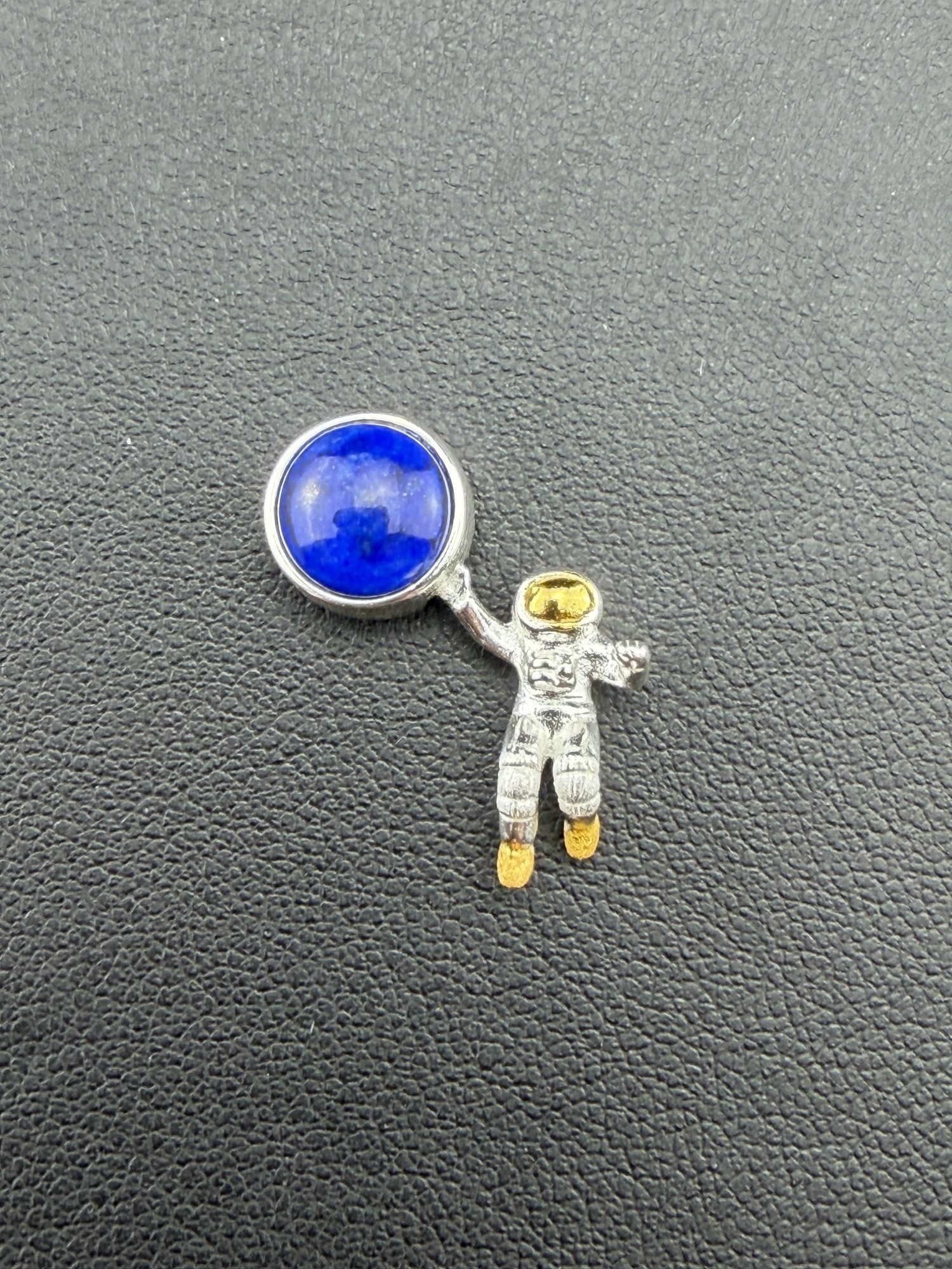 Lapis Lazuli Pendant Brand New Solid 925 Sterling Silver Stamped Gold Electroplated