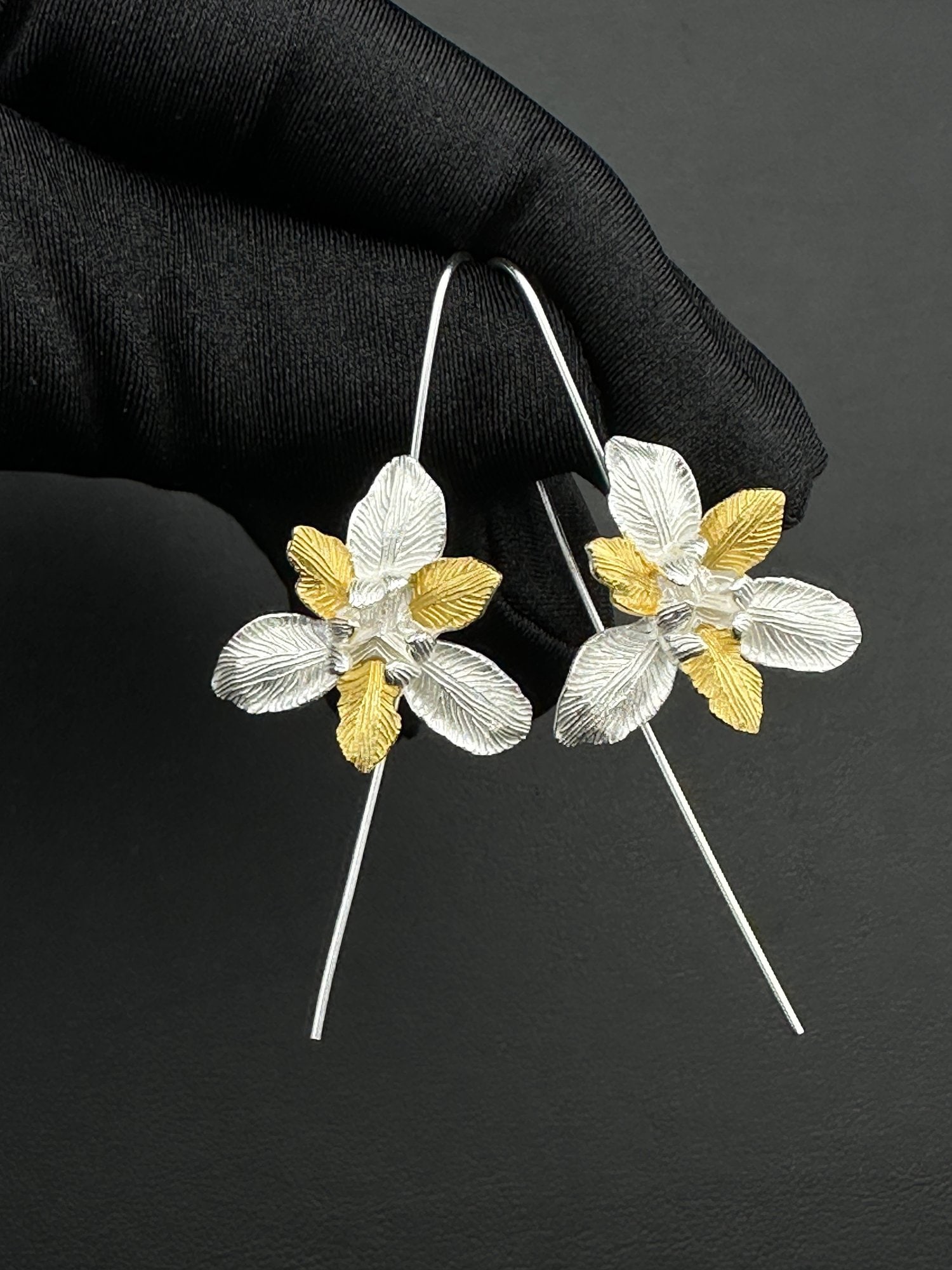 Earrings Brand New 925 Sterling Silver Stamped Gold Electroplated