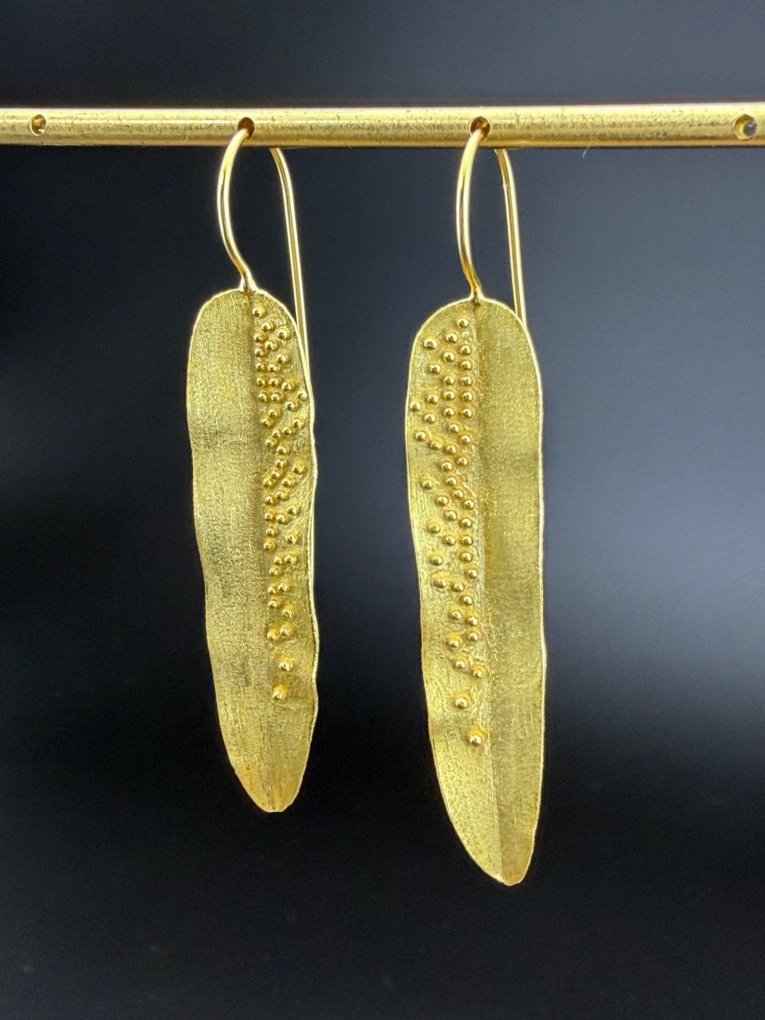 Dangle Earrings Brand New Solid 925 Sterling Silver Stamped Gold Electroplated