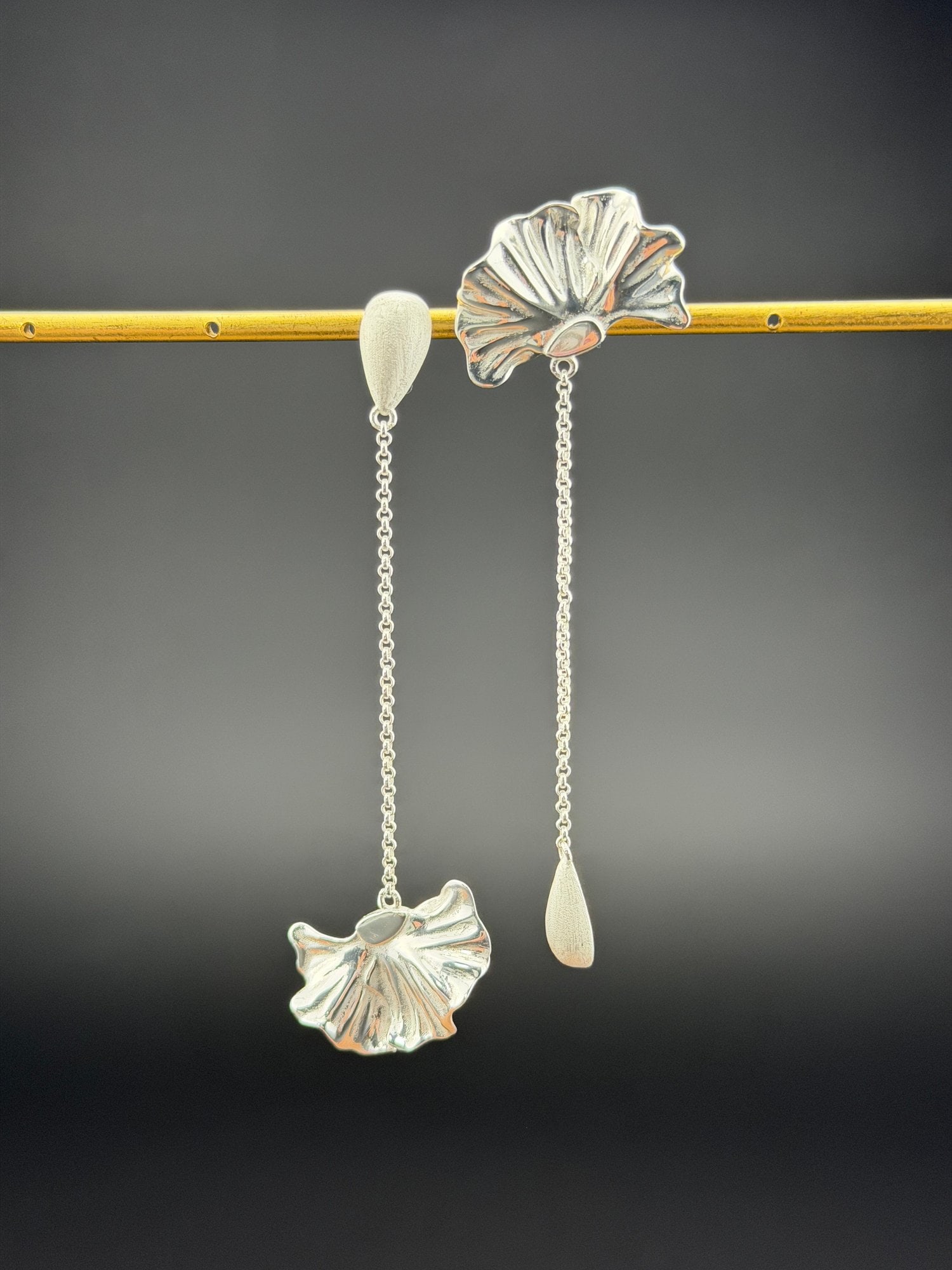 Dangle Earrings Brand New Solid 925 Sterling Silver Stamped Gold Electroplated