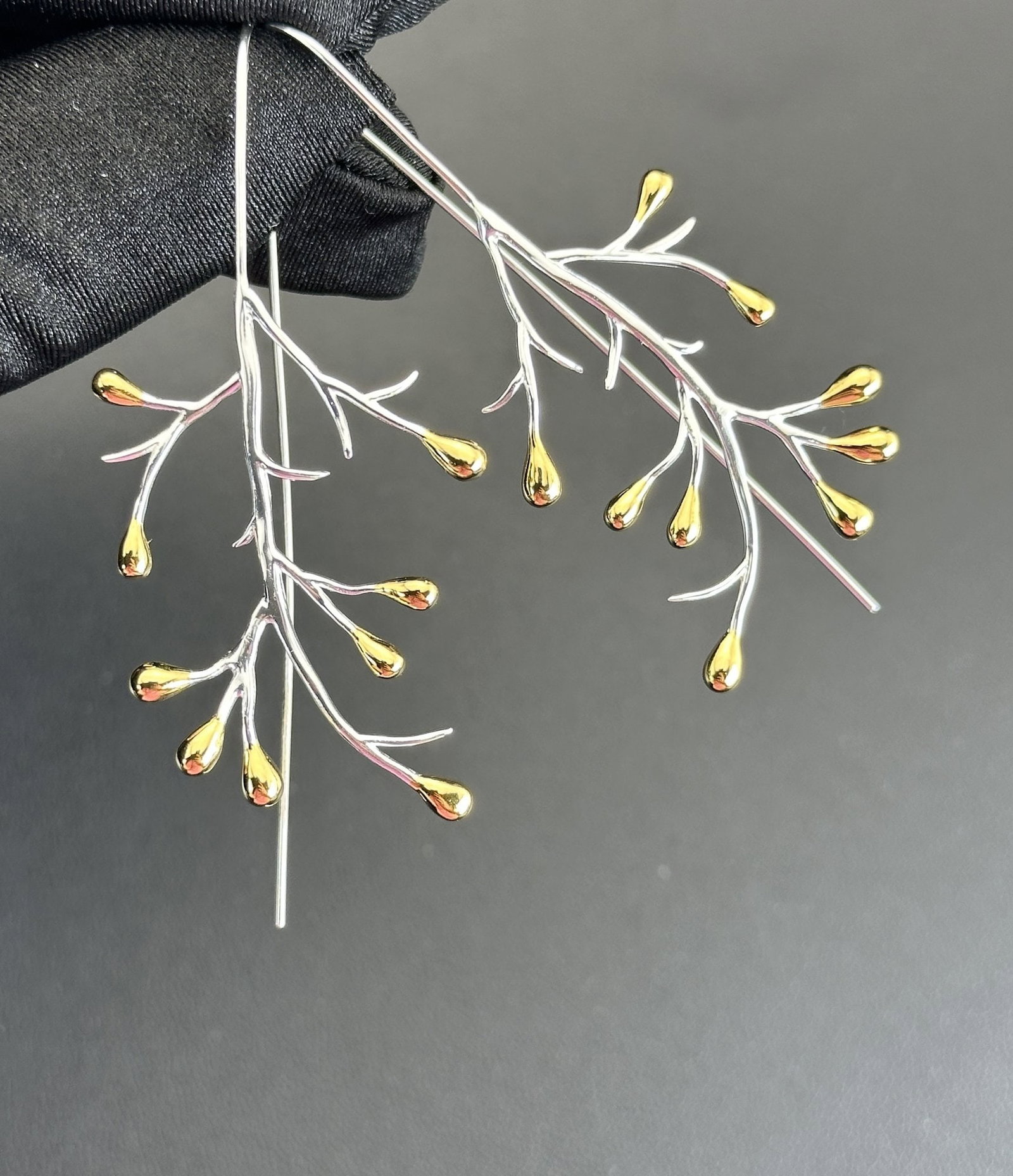 Earrings Brand New 925 Sterling Silver Stamped Gold Electroplated