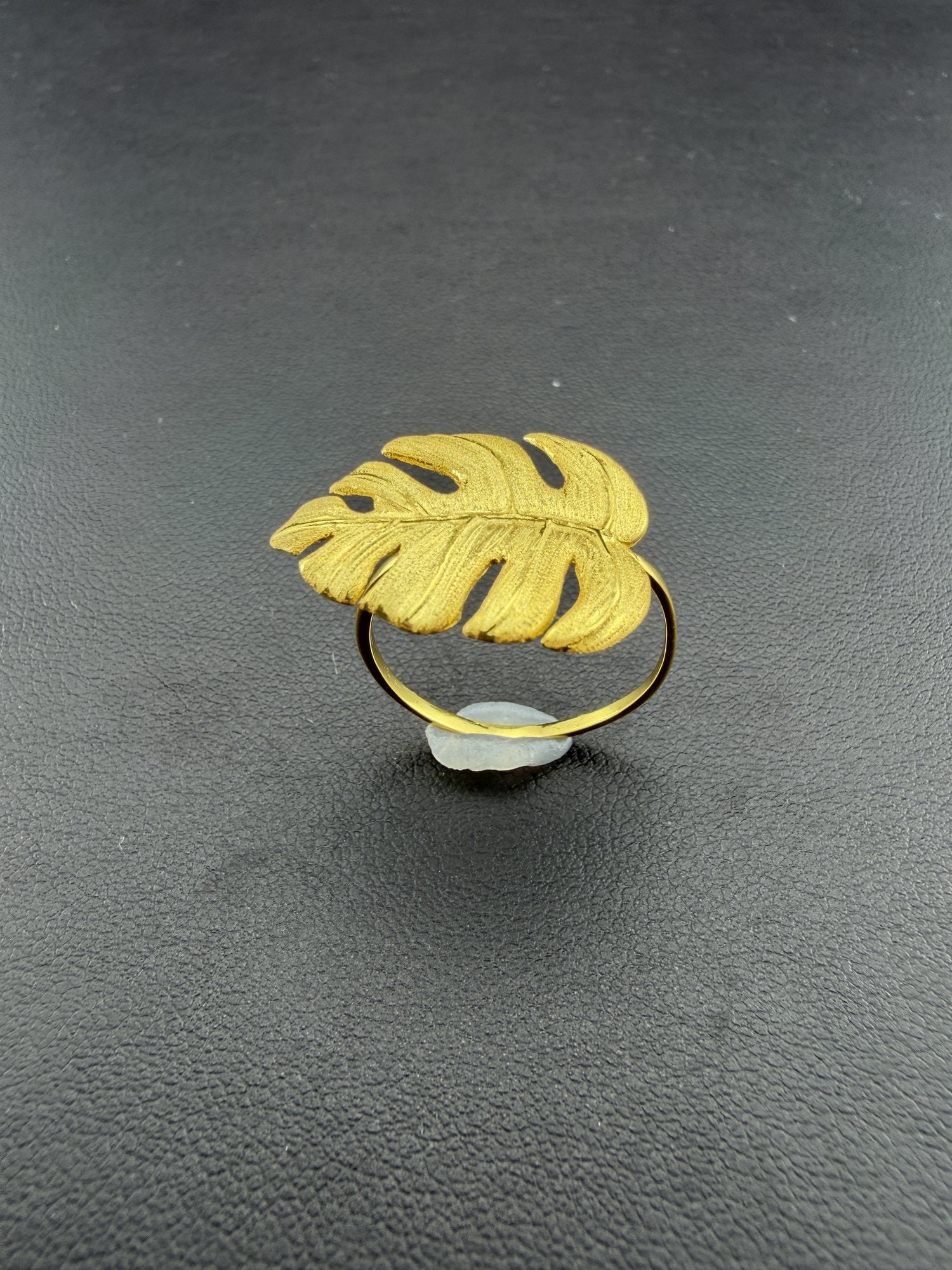 Ring Brand New Solid 925 Sterling Silver Stamped Gold Electroplated-Adjustable Size