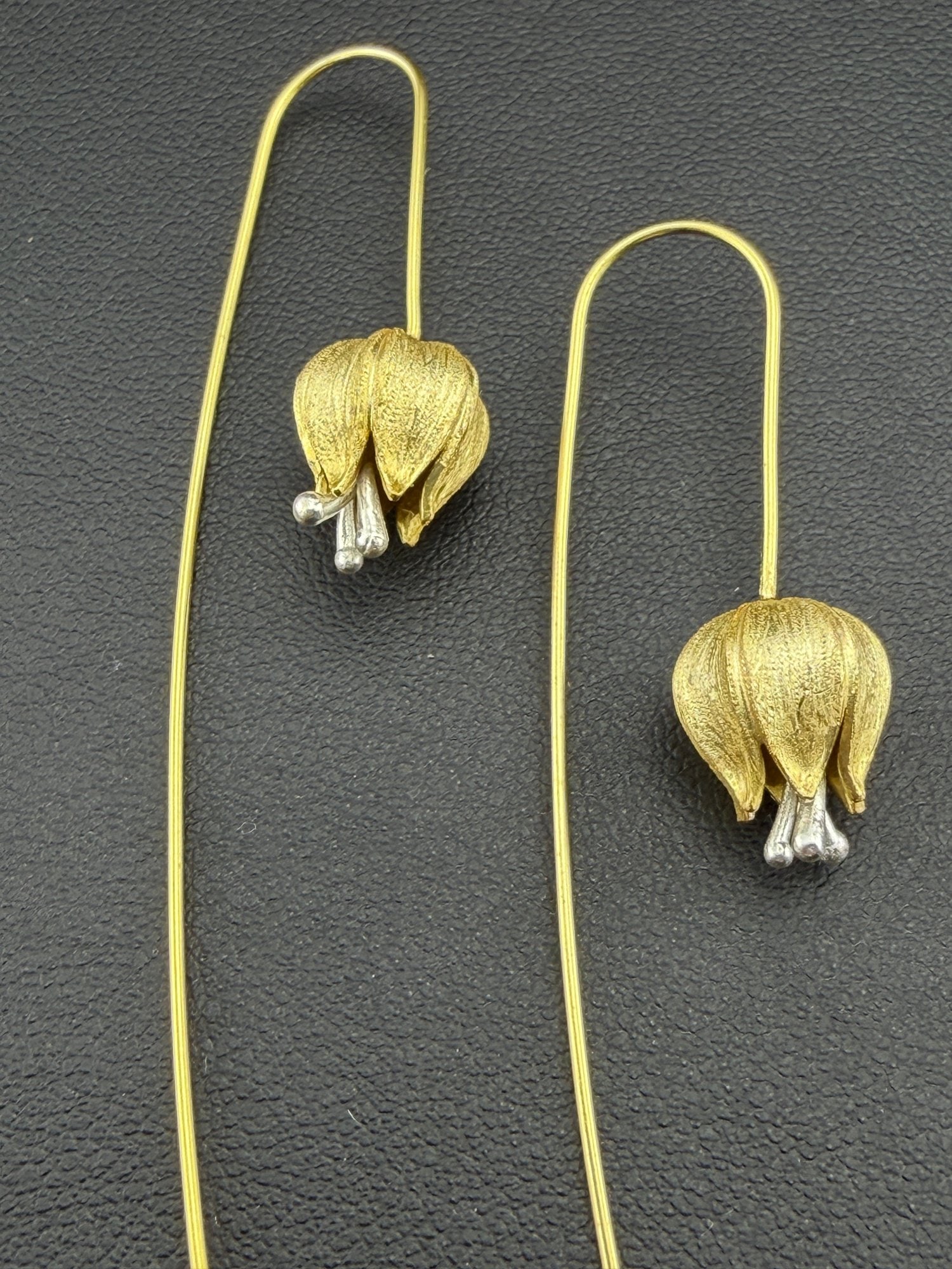 Dangle Earrings Brand New Solid 925 Sterling Silver Stamped Gold Electroplated