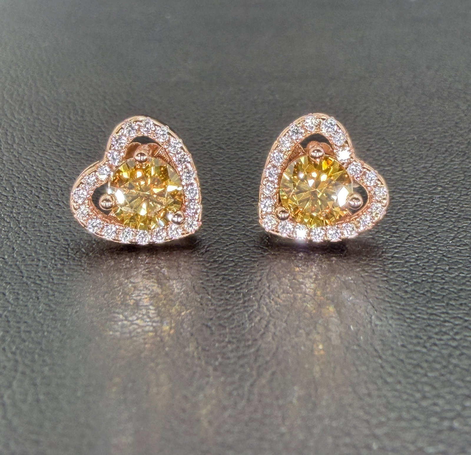 Brand New Moissanite Earrings With GRA Certificate Solid 925 Sterling Silver, 18K Gold Plated, 3 CT