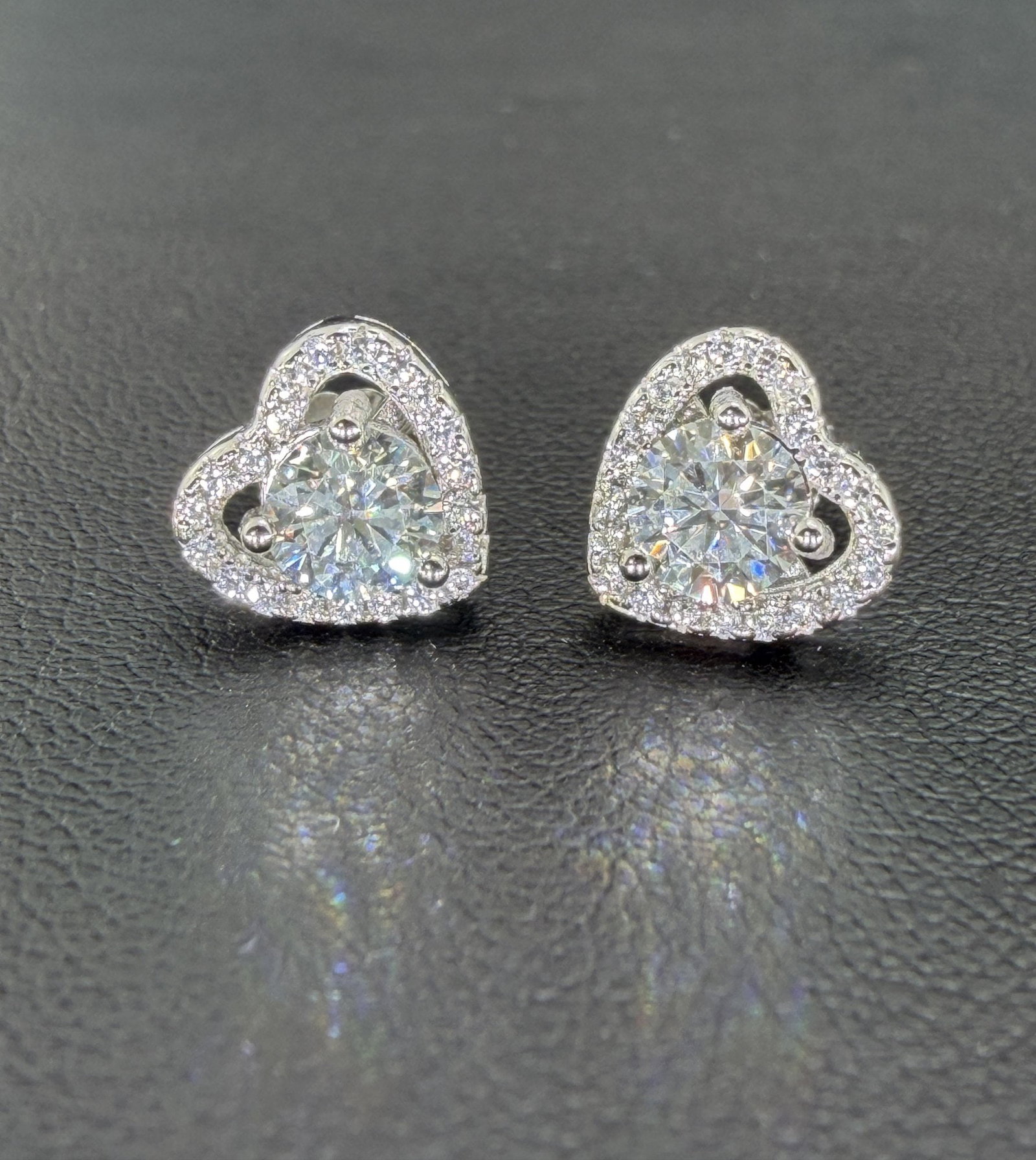 Brand New Moissanite Earrings With GRA Certificate Solid 925 Sterling Silver, 18K Gold Plated,