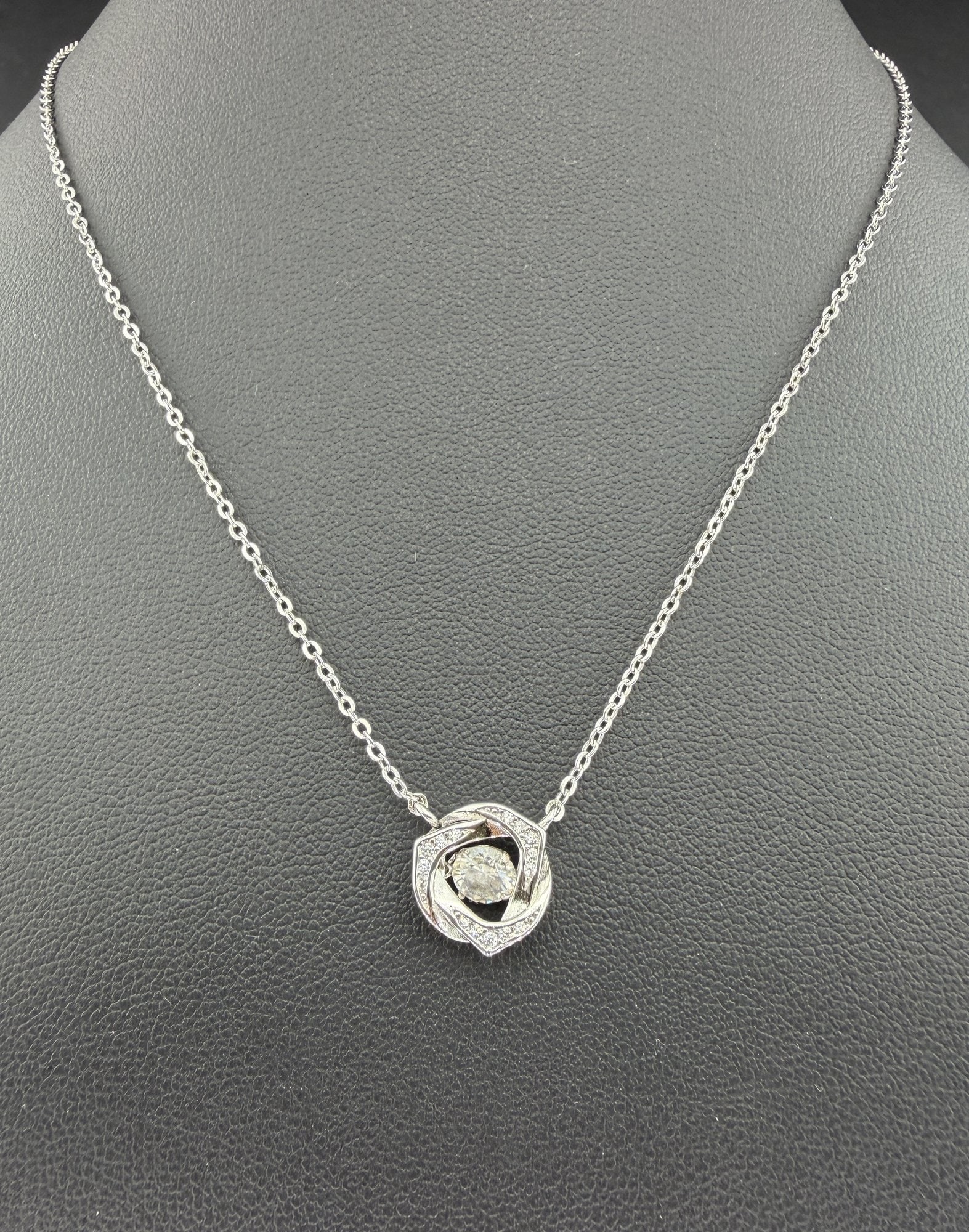 Brand New Moissanite Necklace With GRA Certificate Solid 925 Sterling Silver, 18K Gold Plated, 0.5