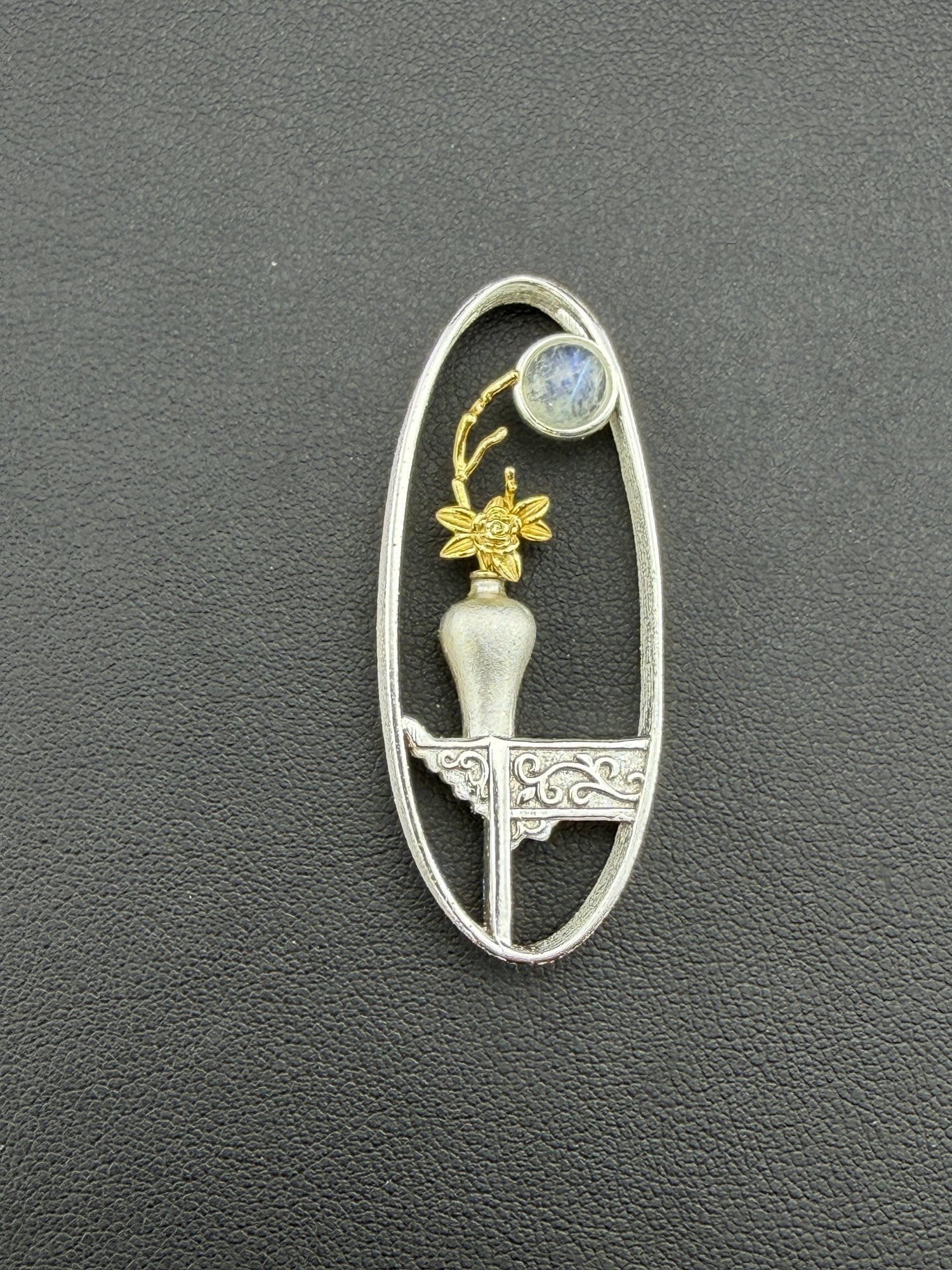 Moonstone Necklace Brand New Solid 925 Sterling Silver Stamped Gold Electroplated