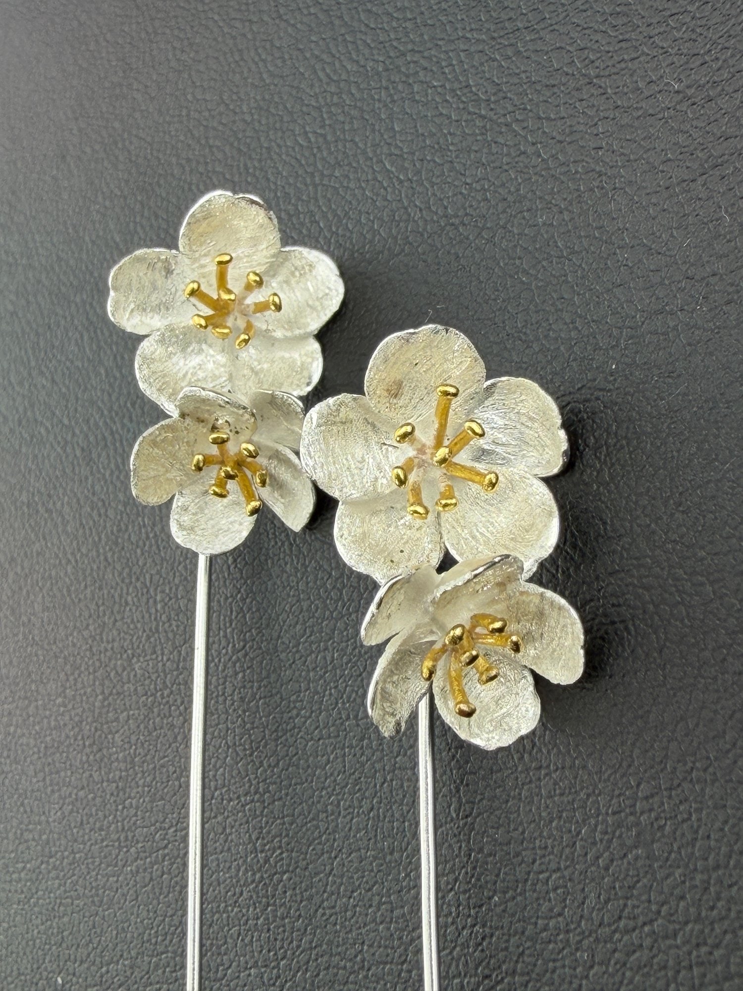 Dangle Earrings Brand New Solid 925 Sterling Silver Stamped Gold Electroplated