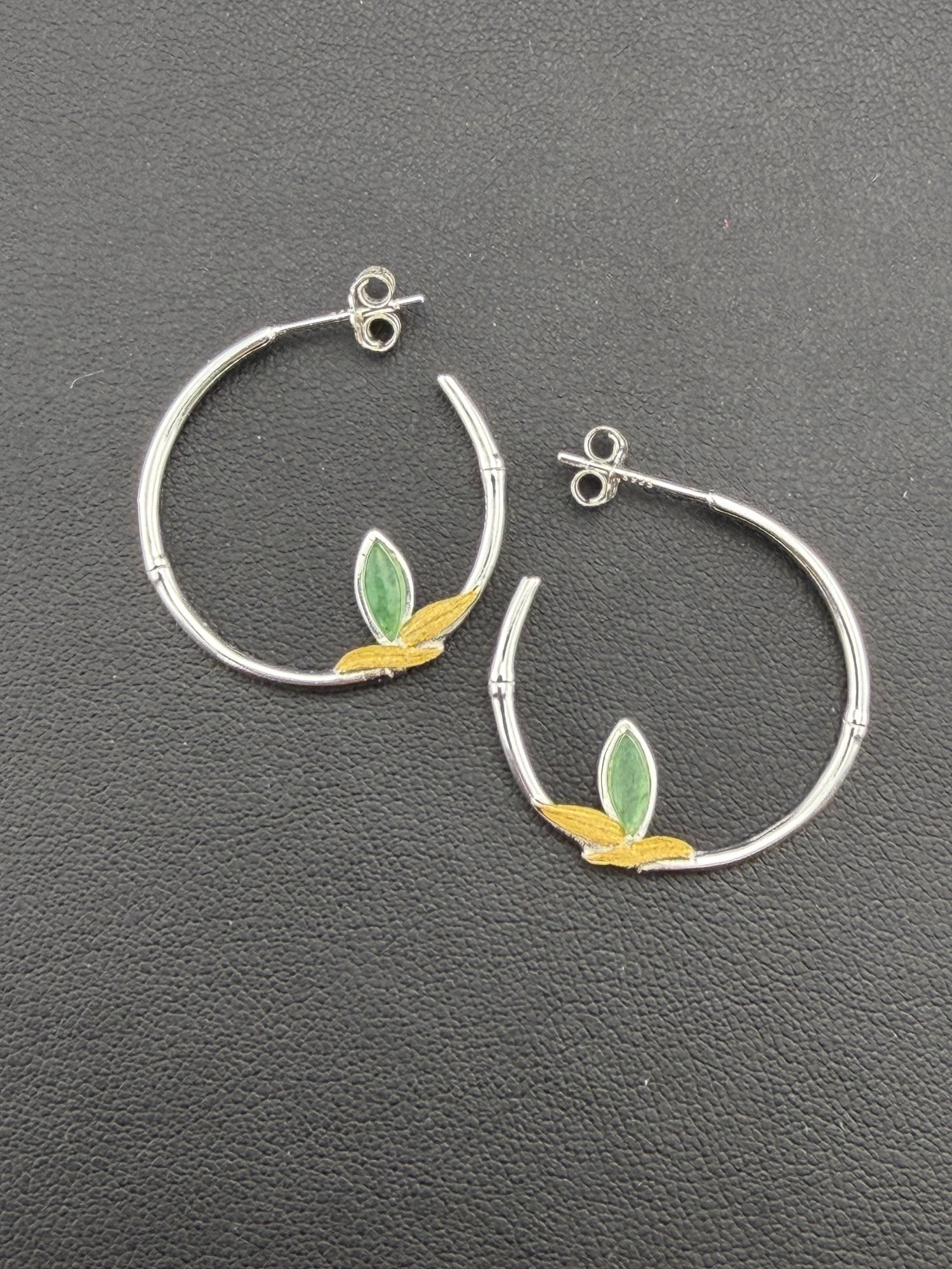 Dangle Earrings Brand New Solid 925 Sterling Silver Stamped Gold Electroplated (1 of 3)
