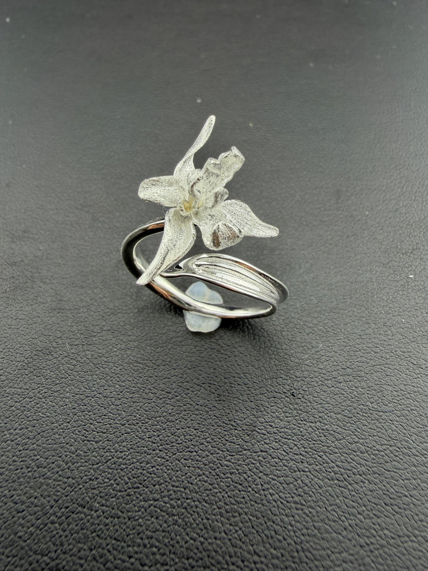 Ring Brand New Solid 925 Sterling Silver Stamped Gold Electroplated-Adjustable Size