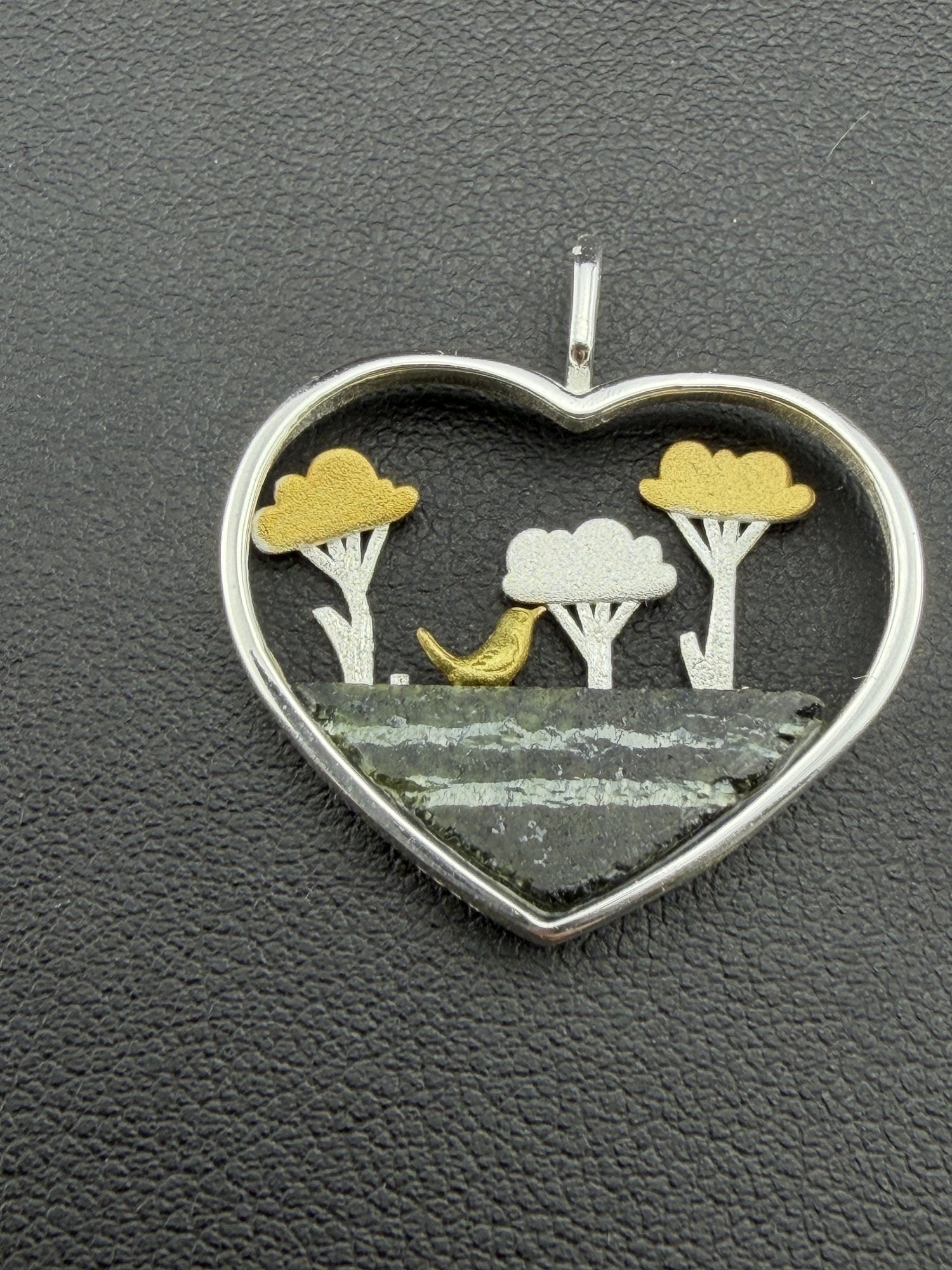 Pendant Brand New Solid 925 Sterling Silver Stamped Gold Electroplated