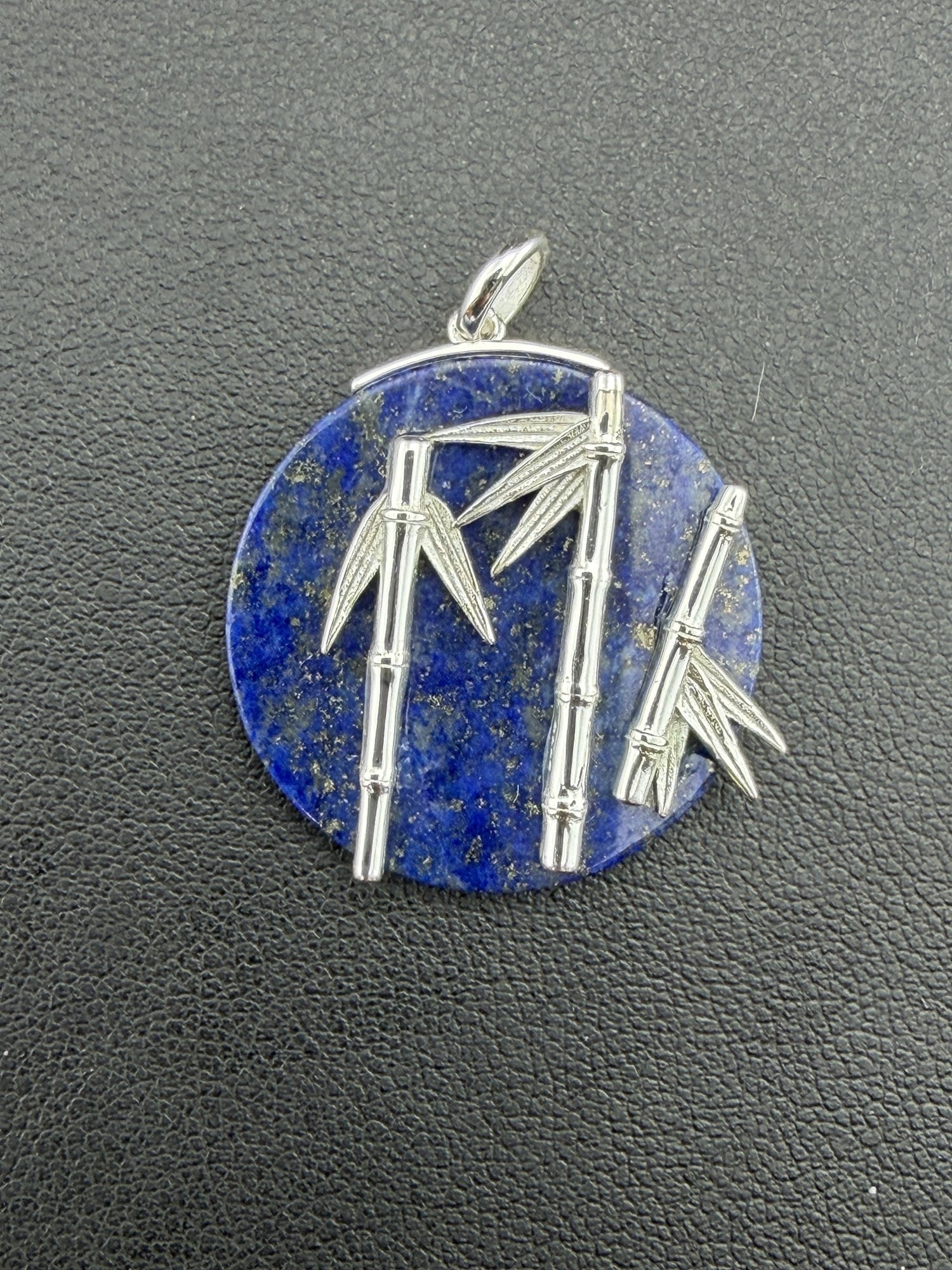 Pendant Brand New Solid 925 Sterling Silver Stamped Gold Electroplated-Lapis Lazuli