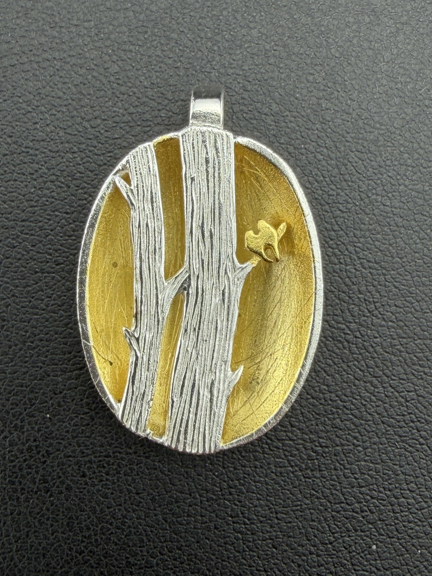 Pendant Brand New Solid 925 Sterling Silver Stamped Gold Electroplated