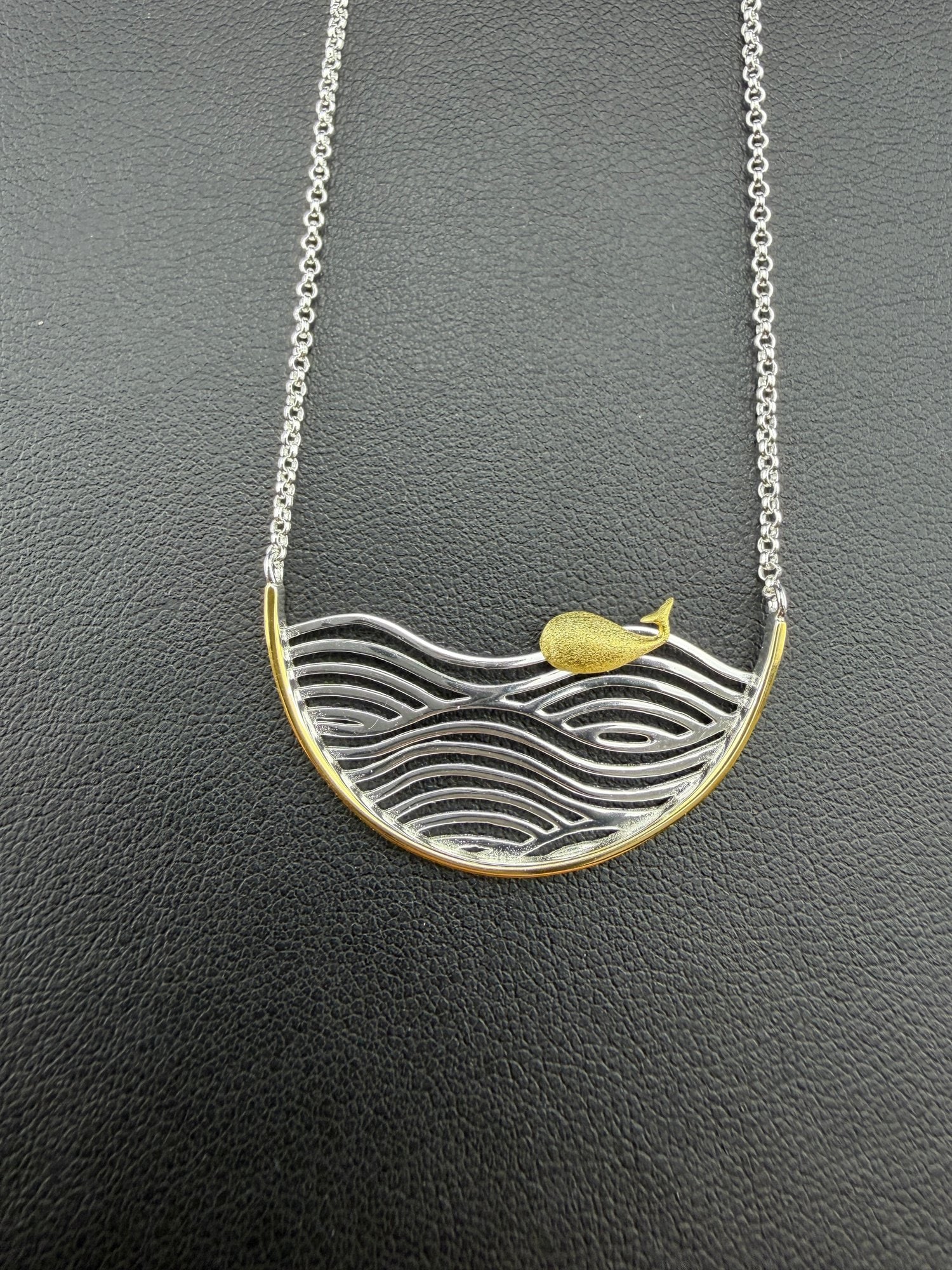 Necklace Brand New Solid 925 Sterling Silver Stamped Gold Electroplated