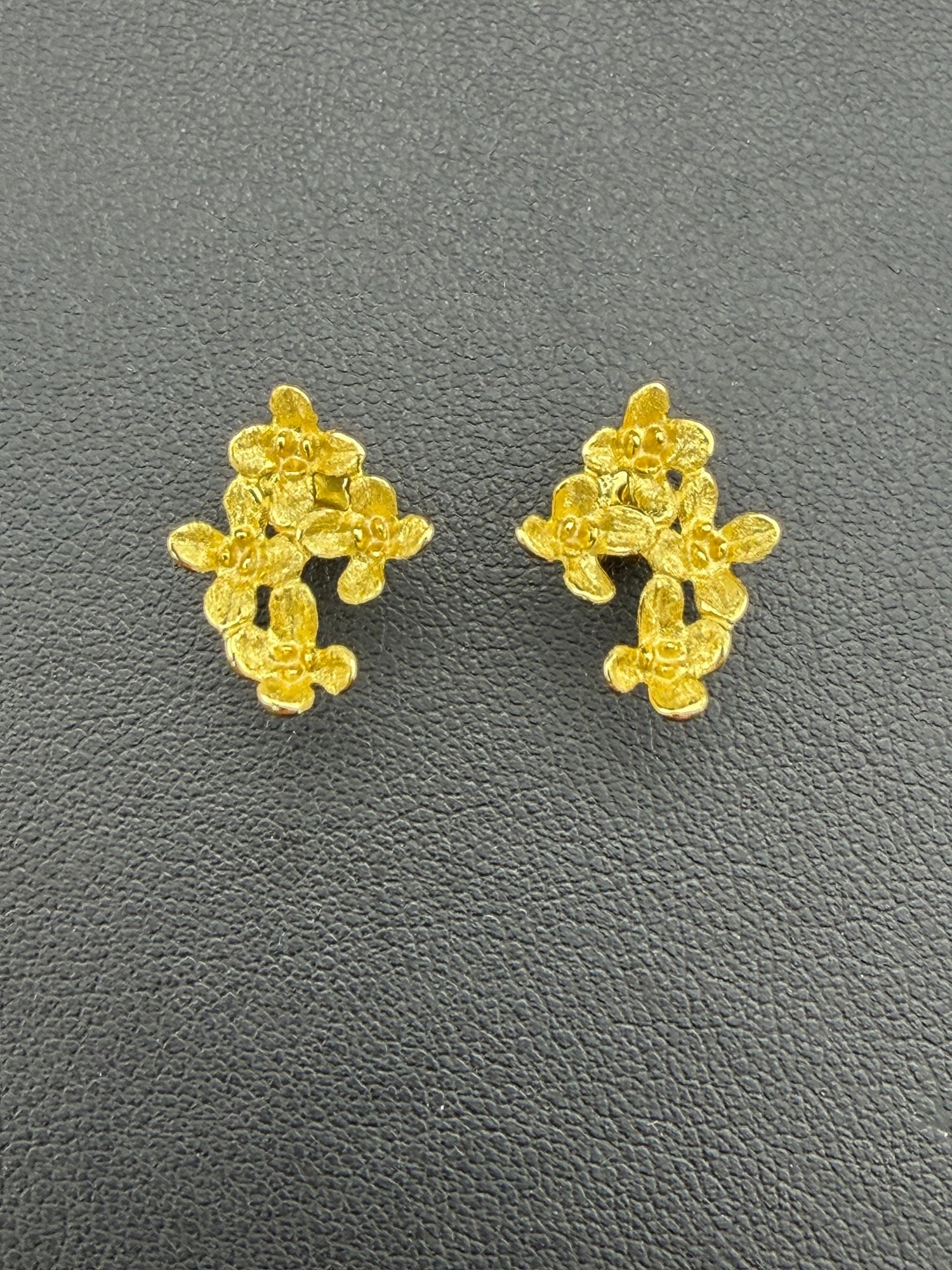 Stud Earrings Brand New Solid 925 Sterling Silver Stamped Gold Electroplated