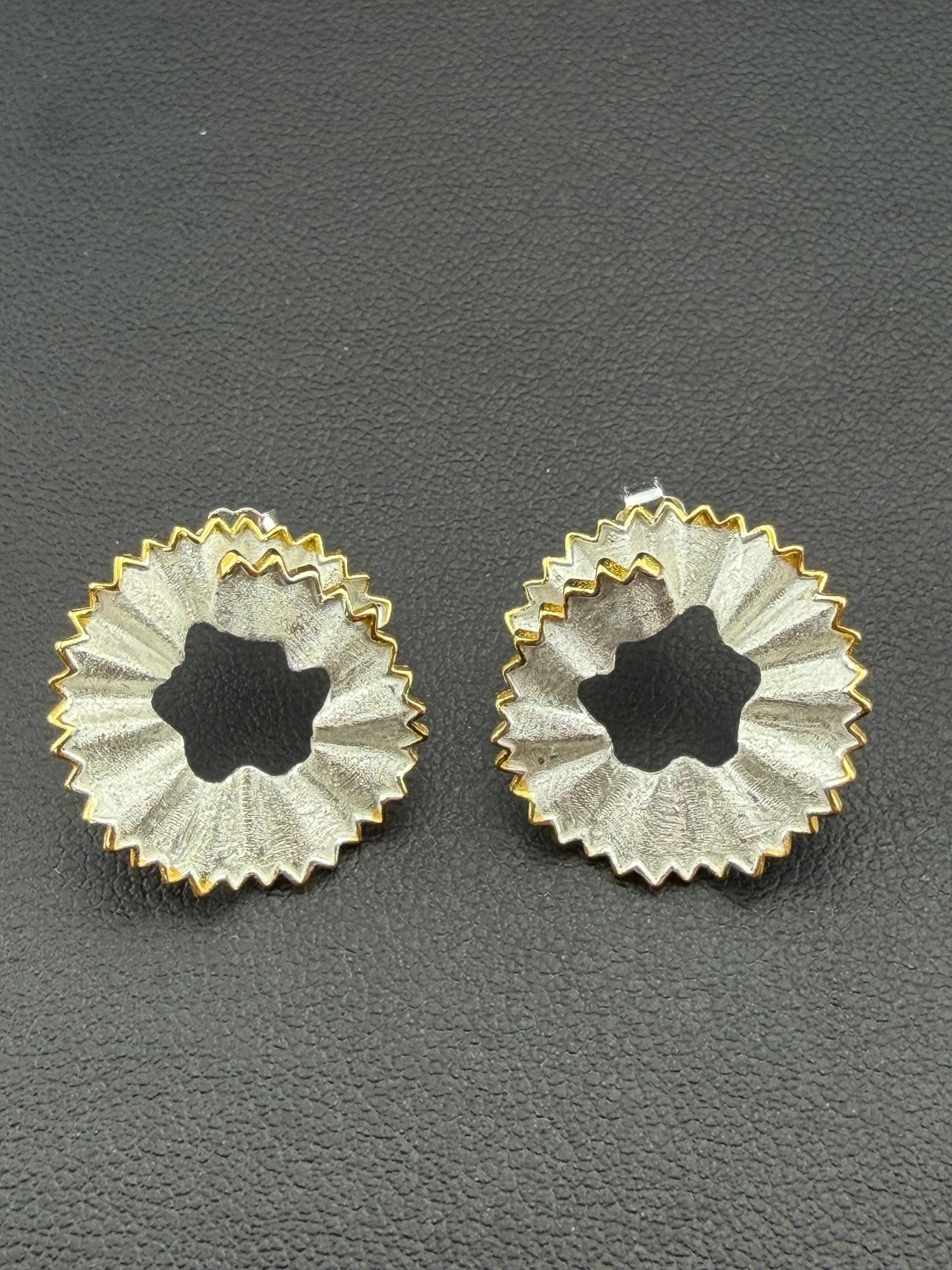 Stud Earrings Brand New Solid 925 Sterling Silver Stamped Gold Electroplated