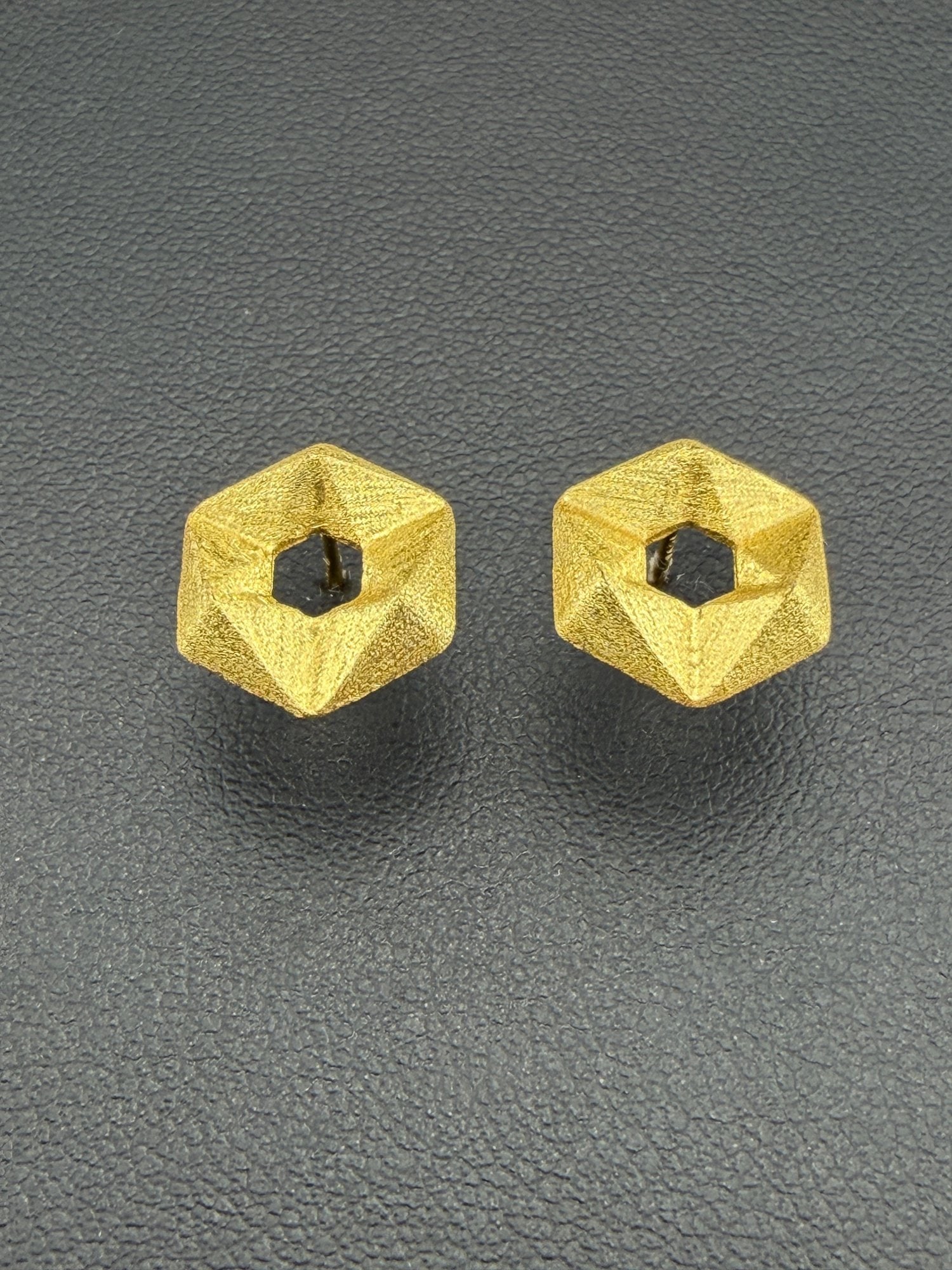 Stud Earrings Brand New Solid 925 Sterling Silver Stamped Gold Electroplated