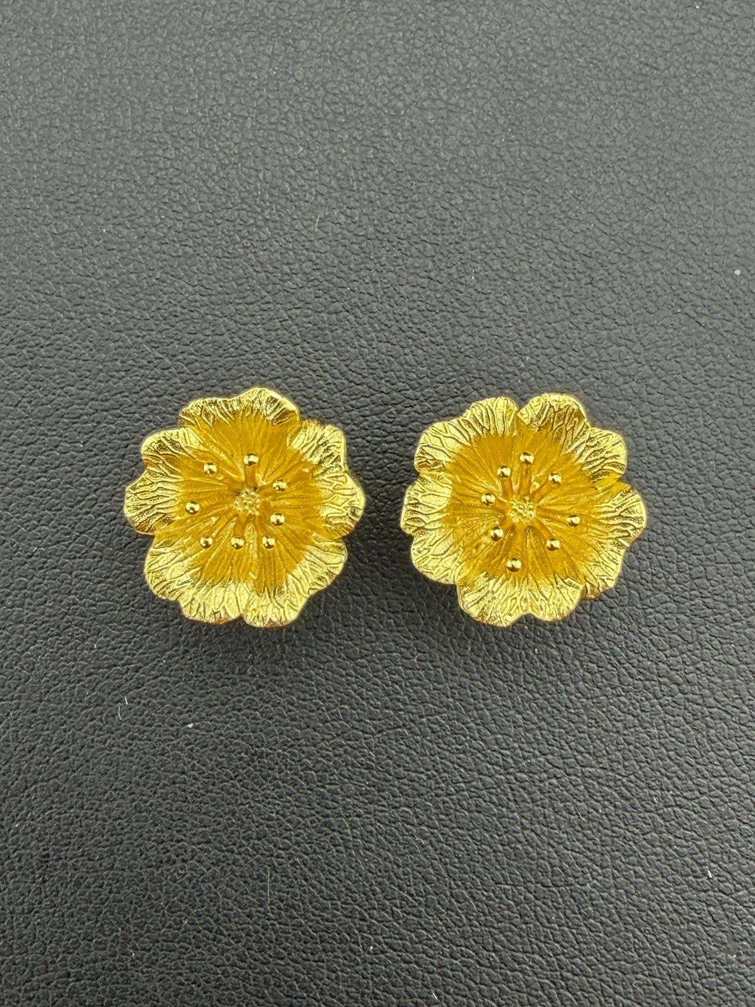 Stud Earrings Brand New Solid 925 Sterling Silver Stamped Gold Electroplated