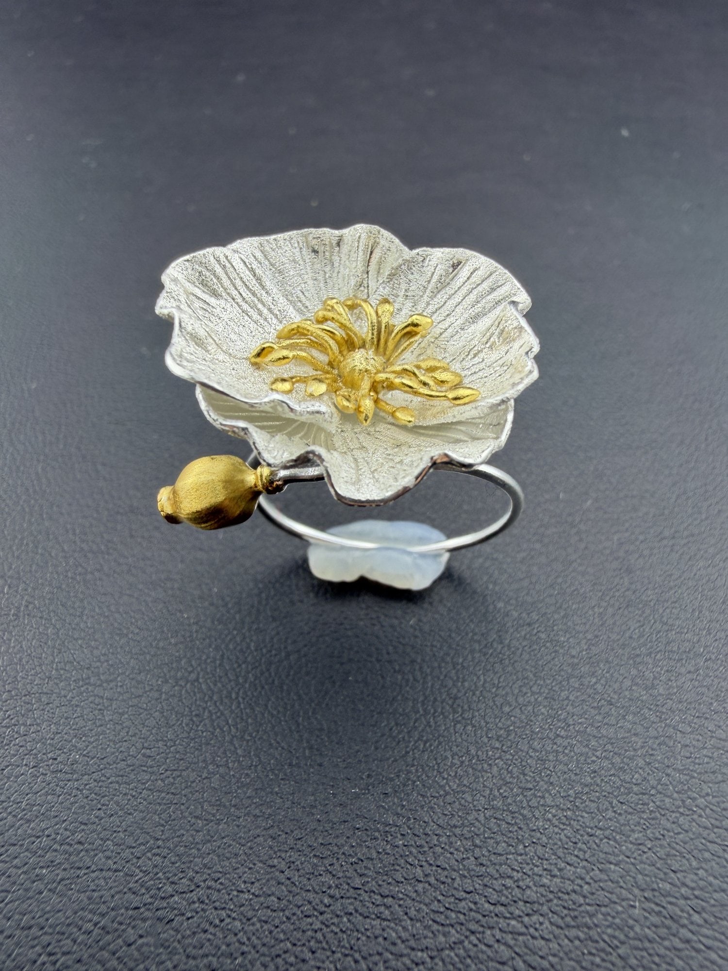 Adjustable Ring Brand New Solid 925 Sterling Silver Stamped Gold Electroplated