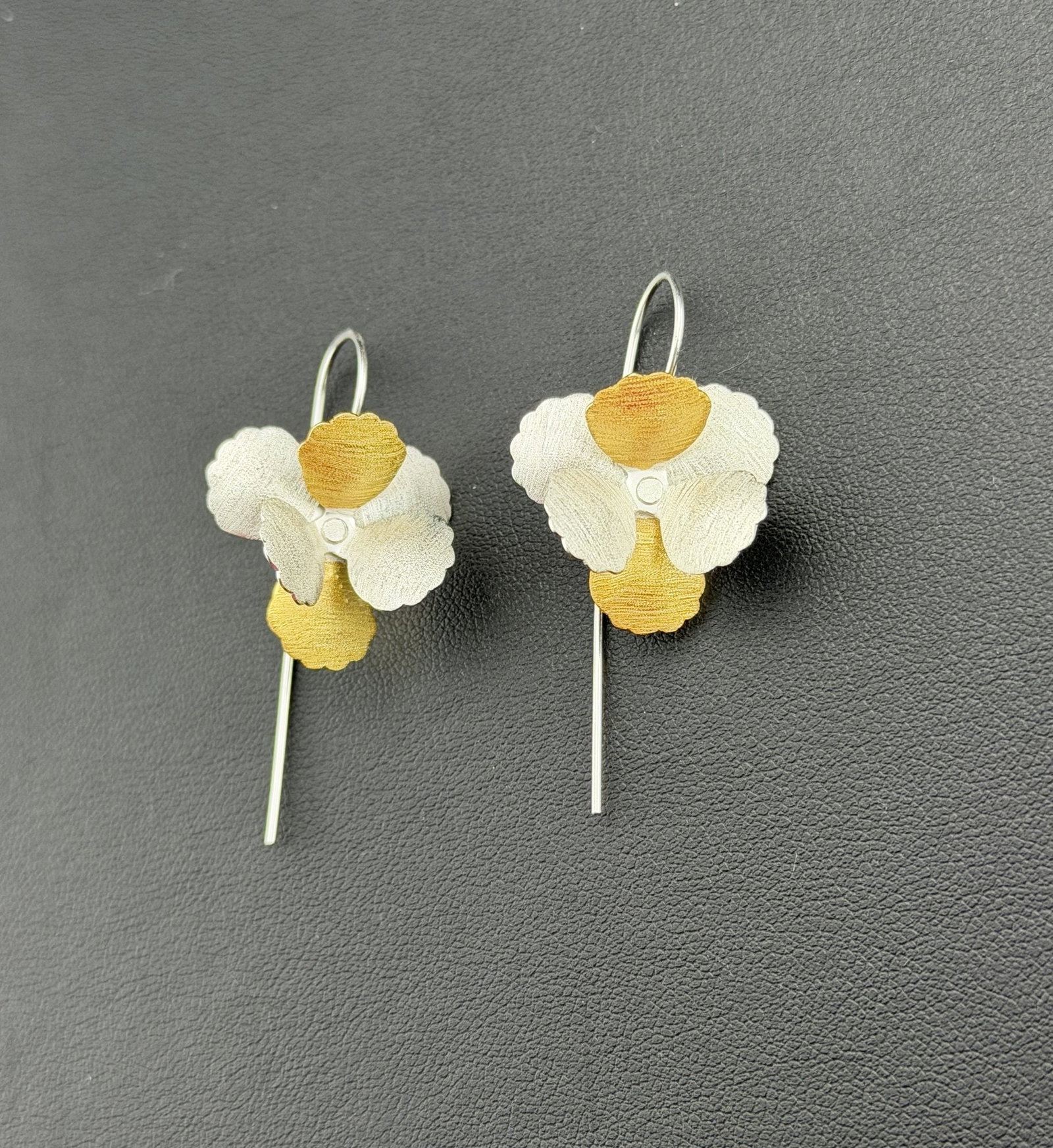 Earrings Brand New 925 Sterling Silver Stamped Gold Electroplated