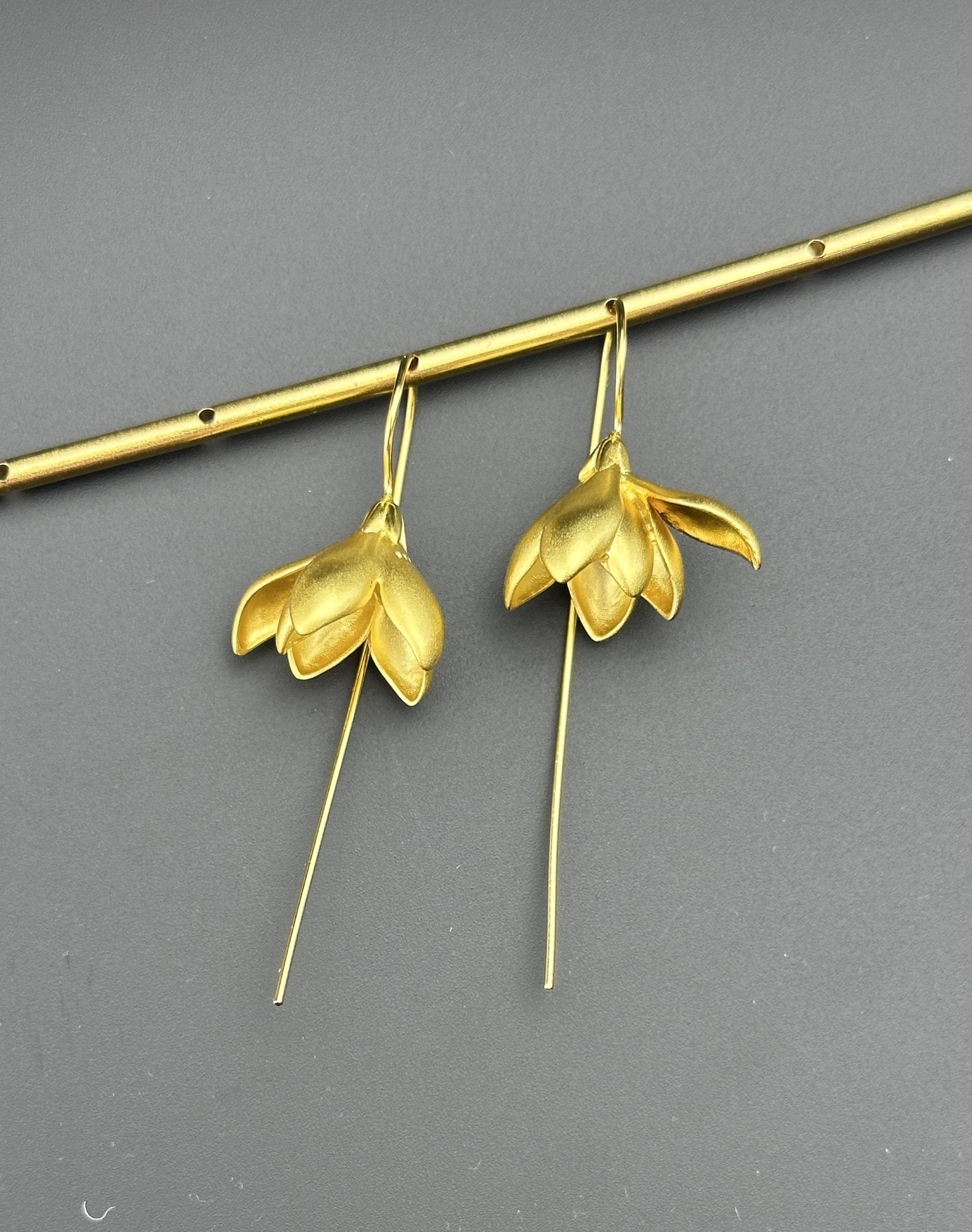 Earrings Brand New 925 Sterling Silver Stamped Gold Electroplated