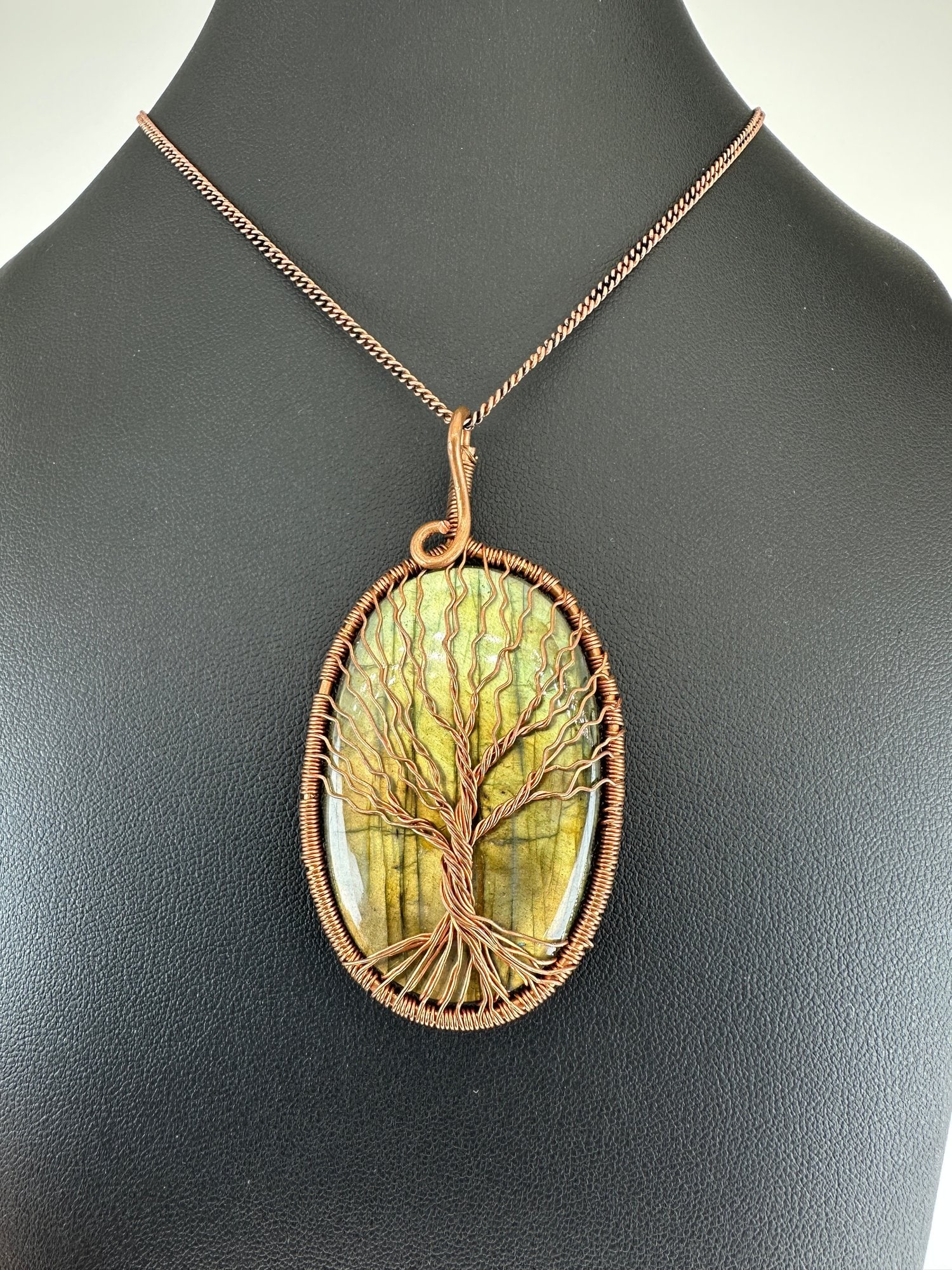 Necklace Yellow Labradorite 925 Sterling Silver Plated Handmade Gemstone