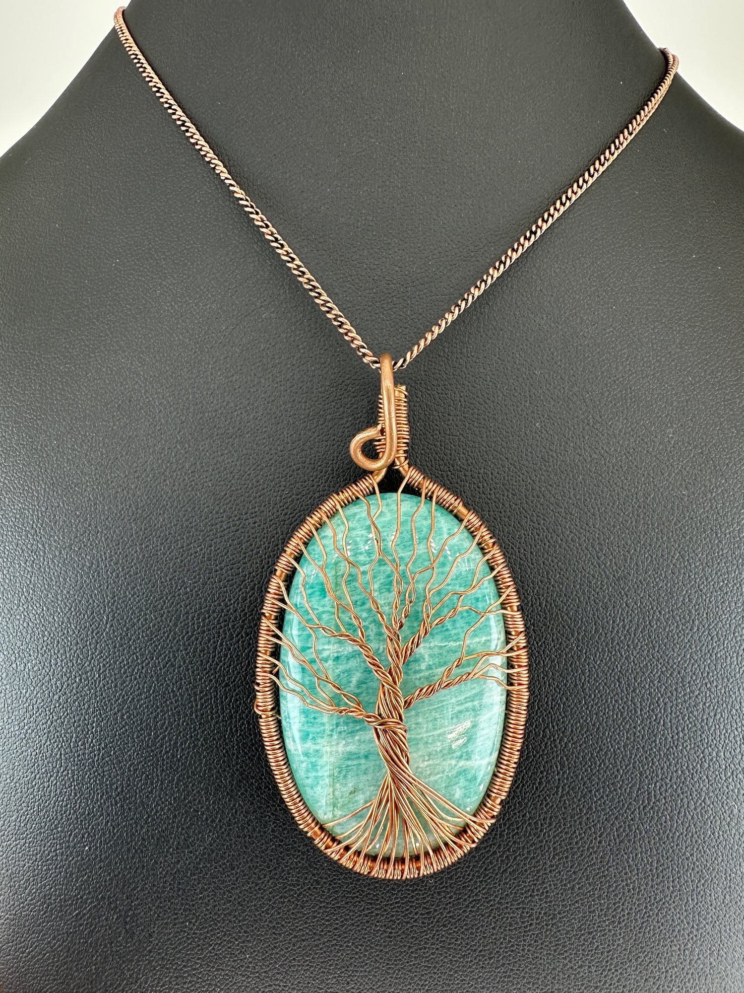 Necklace Amazonite 925 Sterling Silver Plated Handmade Gemstone