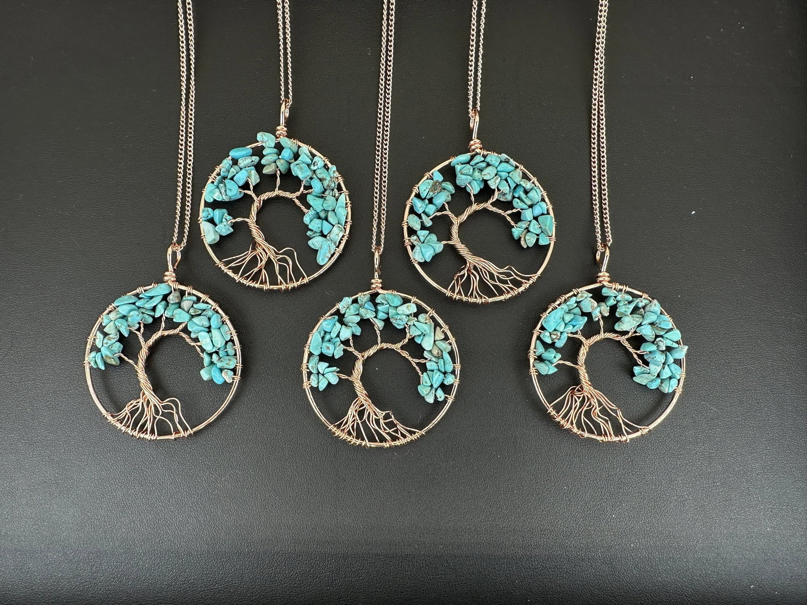 Turquoise Tree Of Life Copper Wiring Necklace With Chain Mix Lot: Please refer to the title and photos for the item description and condition. If you have any questions, please do not hesitate to contact us before placing your bid.We offer combined in-house shipping