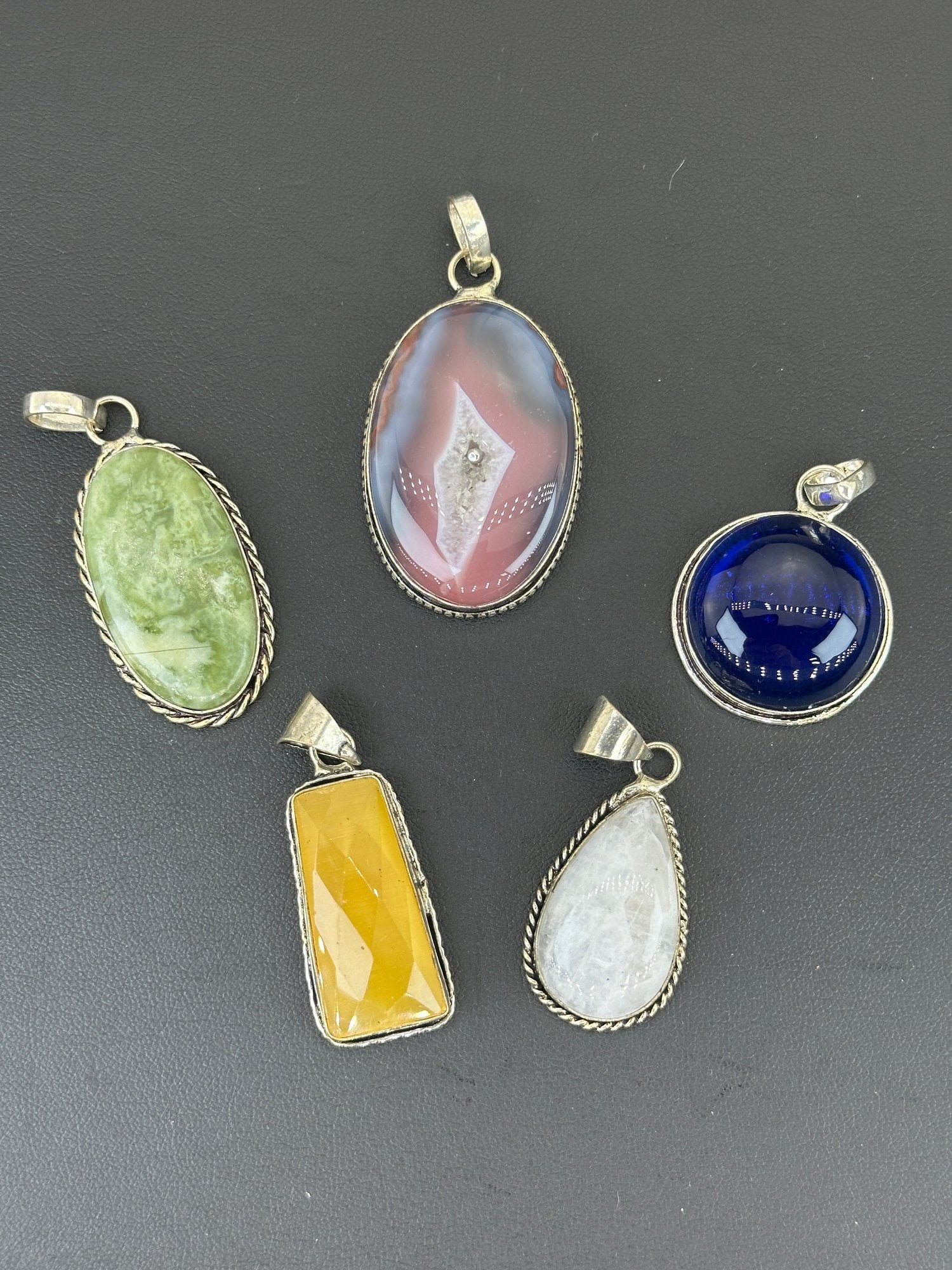 Mix Pendant Silver Plated Handmade Gemstone (1 of 2)