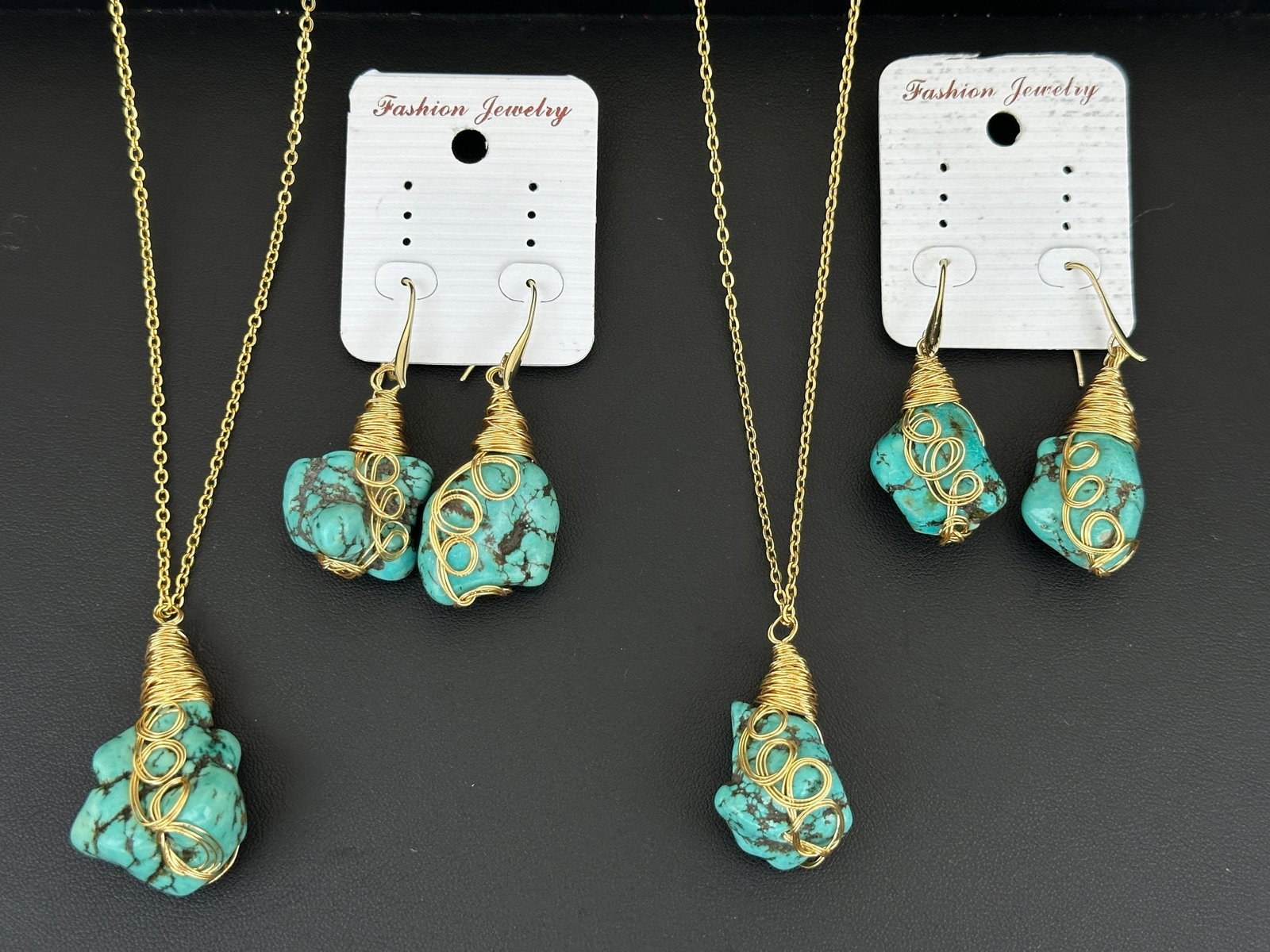 Turquoise Necklaces And Earrings Lot